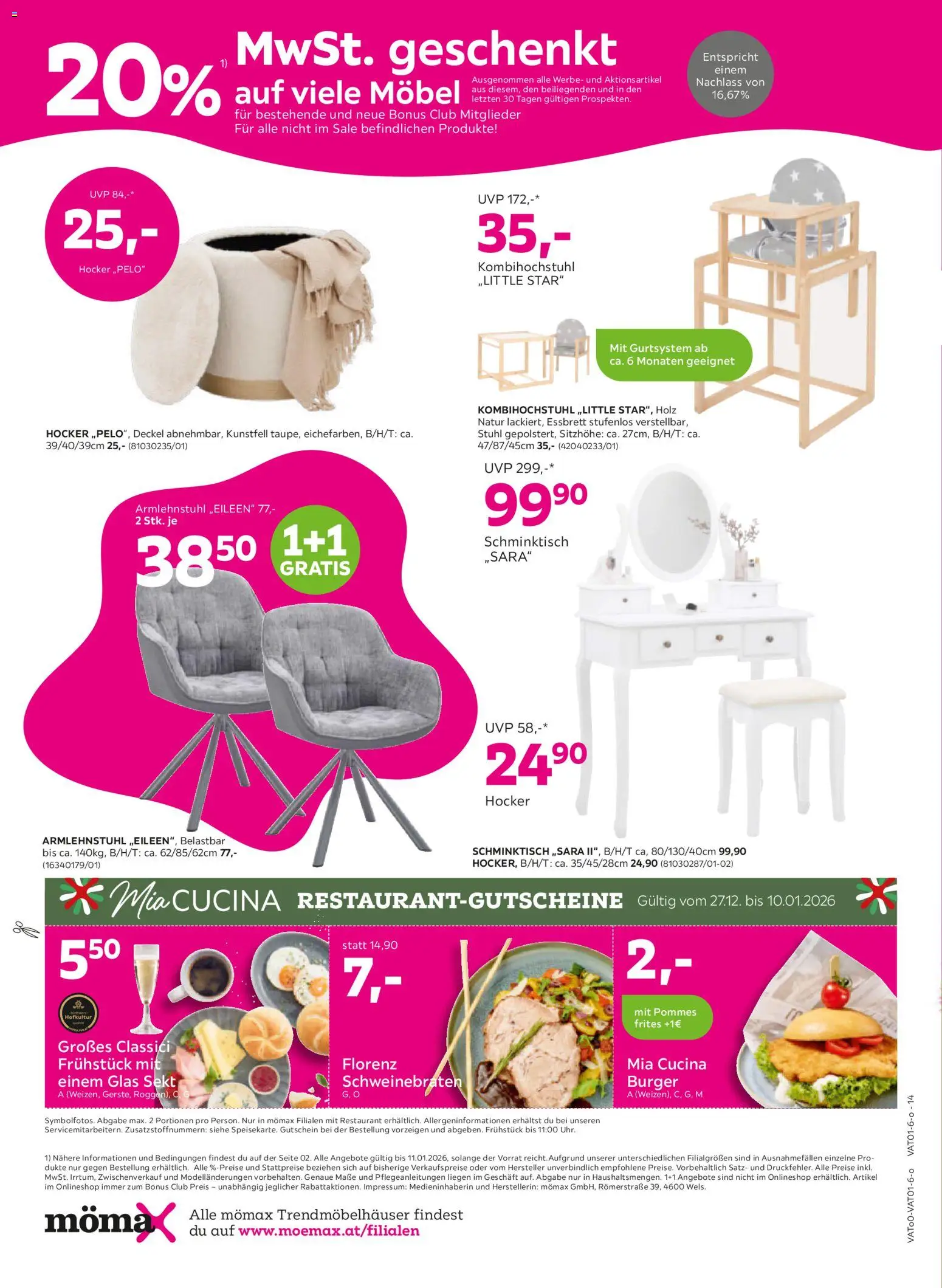 Mömax Prospekt aktuell gültig ab 27.12.2025 | Seite: 14 | Produkte: Stuhl