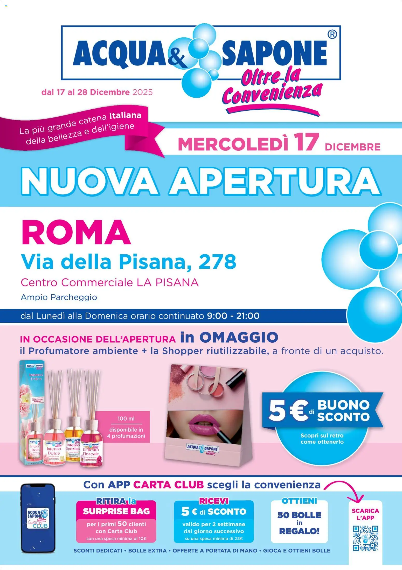 Volantino Acqua e Sapone del 17.12.2025 | Pagina: 1 | Prodotti: Sapone, Acqua