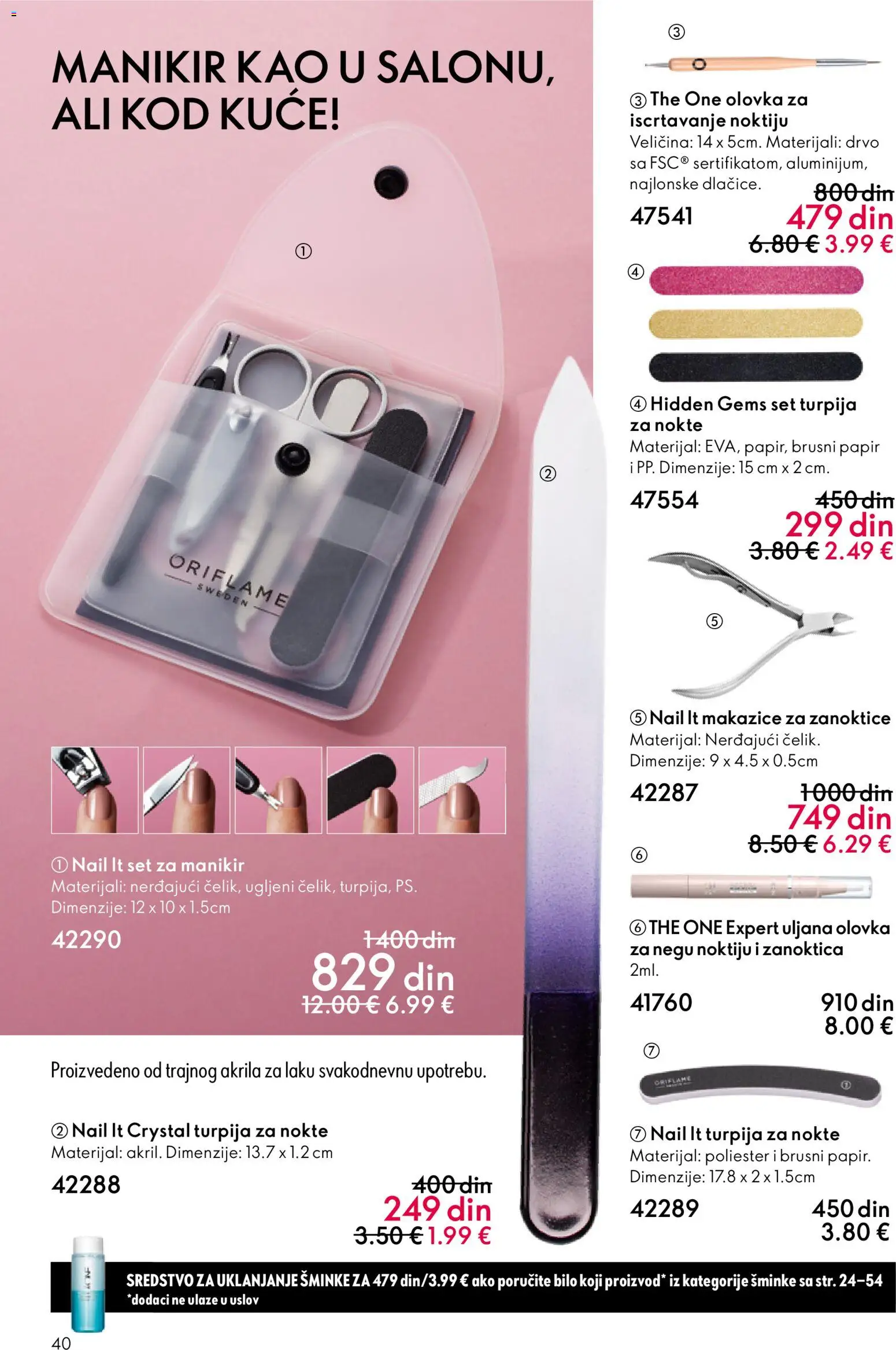Oriflame katalog - važi od 31.12.2025 | Strana: 40 | Proizvode: Turpija za nokte