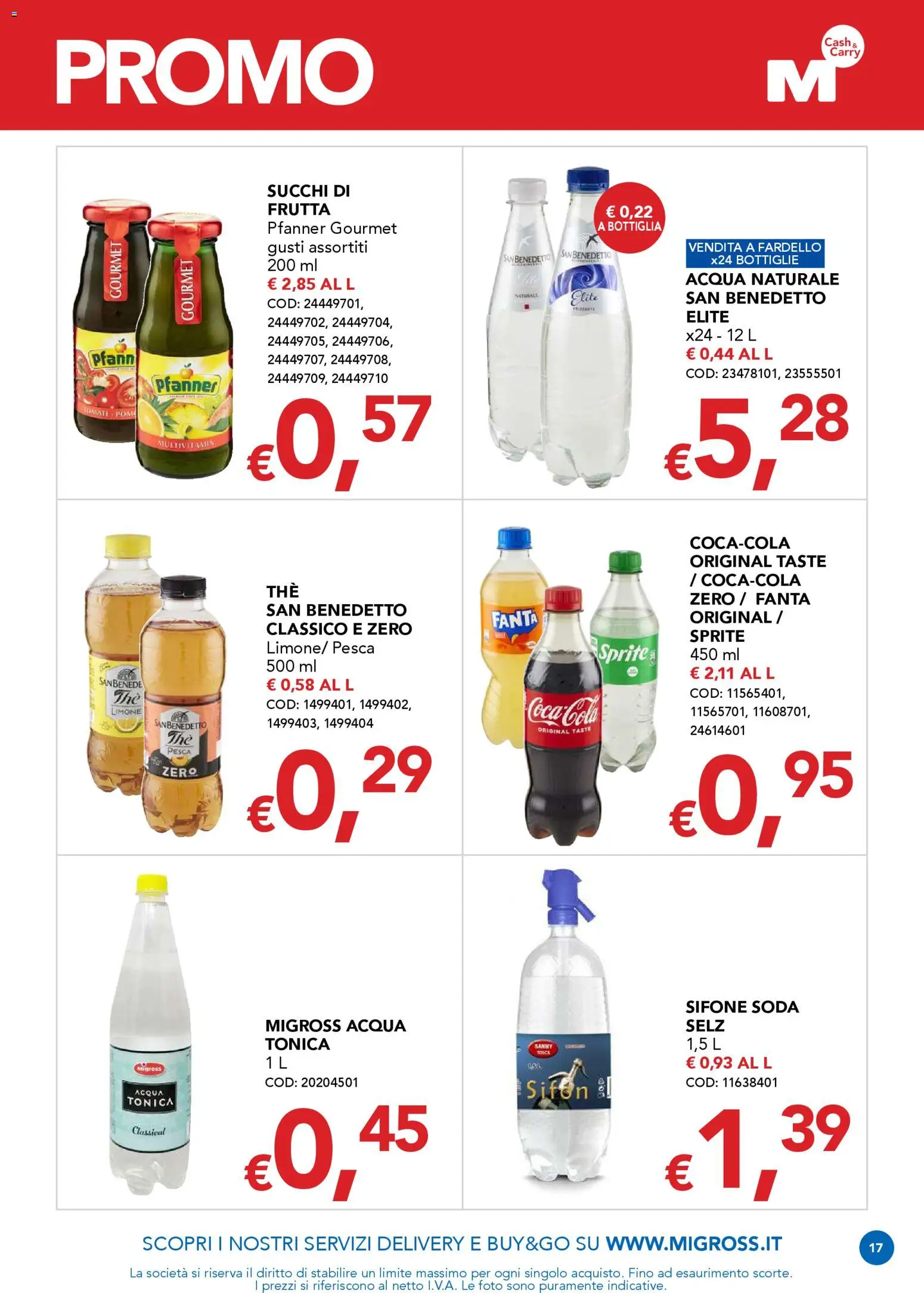 Volantino Migross del 12.03.2026 | Pagina: 17 | Prodotti: Acqua, Pesca, Fanta, Bottiglia
