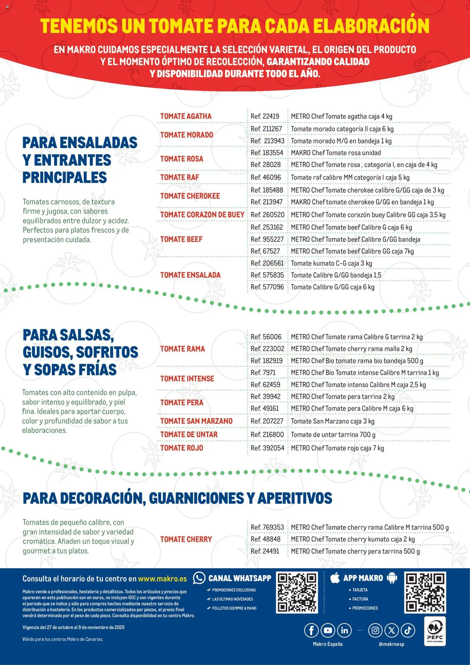 Makro - Especial Tomates Canarias │ válido desde el 27.10.2025 | Página: 2 | Productos: Tomates, Ensalada, Bandeja, Caja