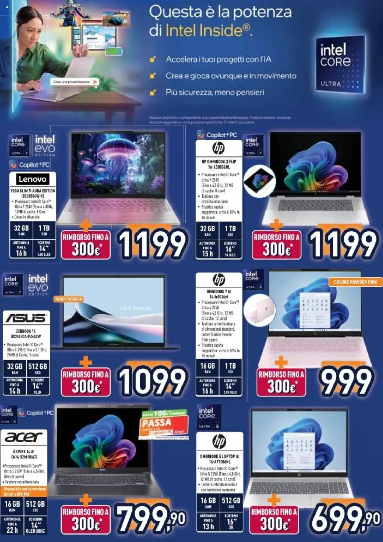 Volantino Unieuro del 22.08.2025 | Pagina: 5 | Prodotti: Schermo, PC, Tastiera, Alluminio
