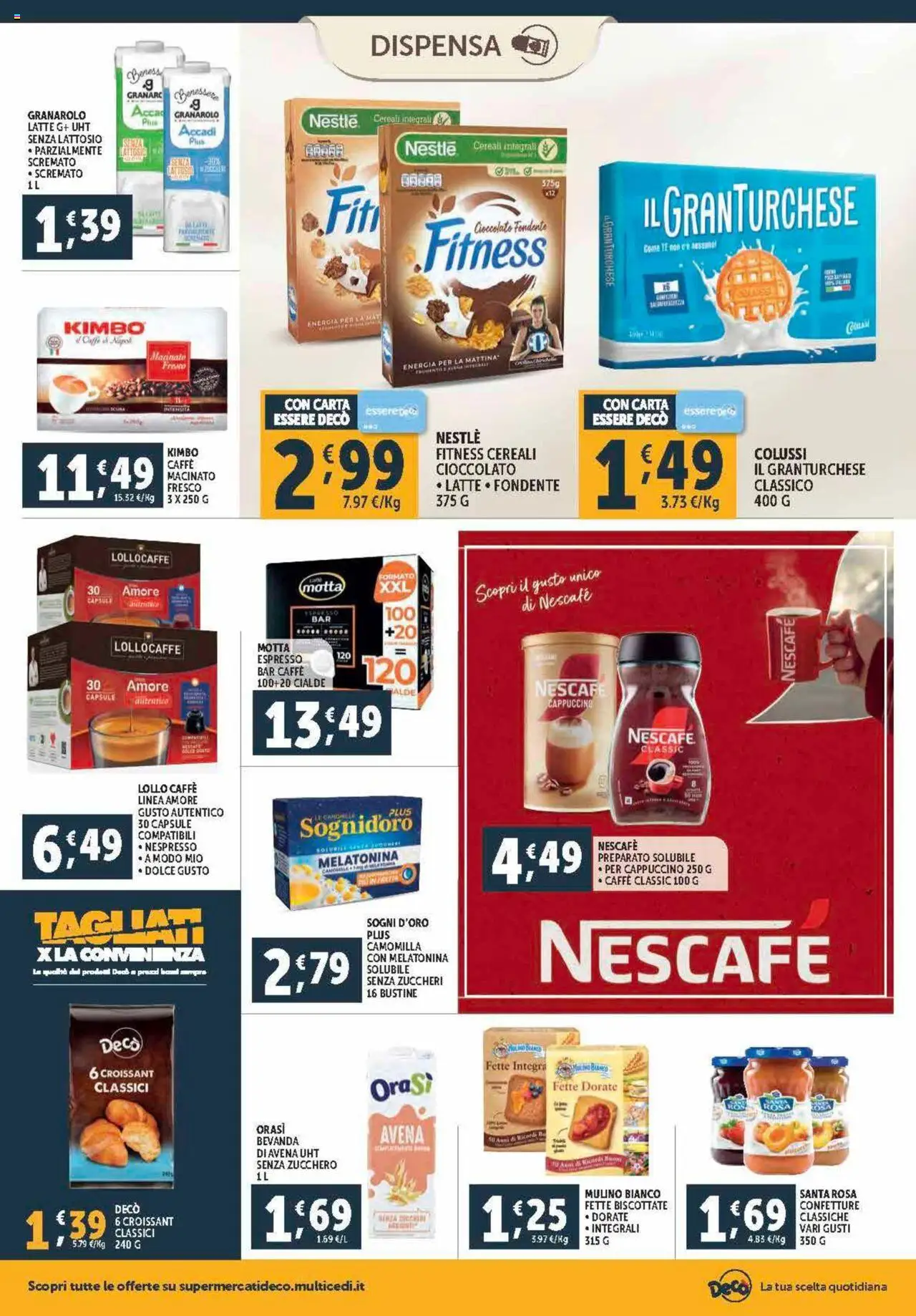 Volantino Decò del 12.09.2025 | Pagina: 10 | Prodotti: Caffè, Cereali, Latte, Macinato