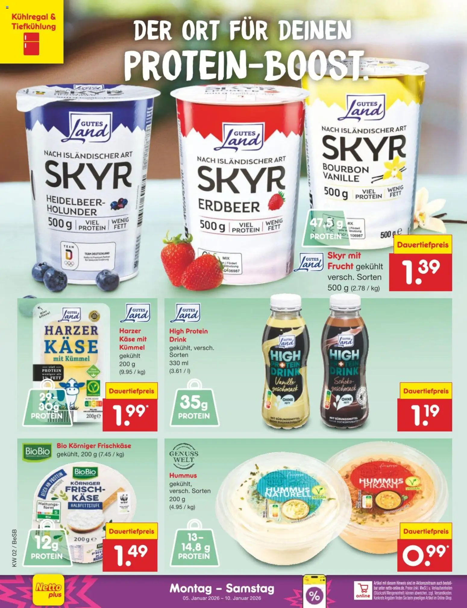 Netto Marken-Discount Prospekt 	 – gültig ab 05.01.2026 | Seite: 16 | Produkte: Käse, Skyr, Bourbon, Frischkase