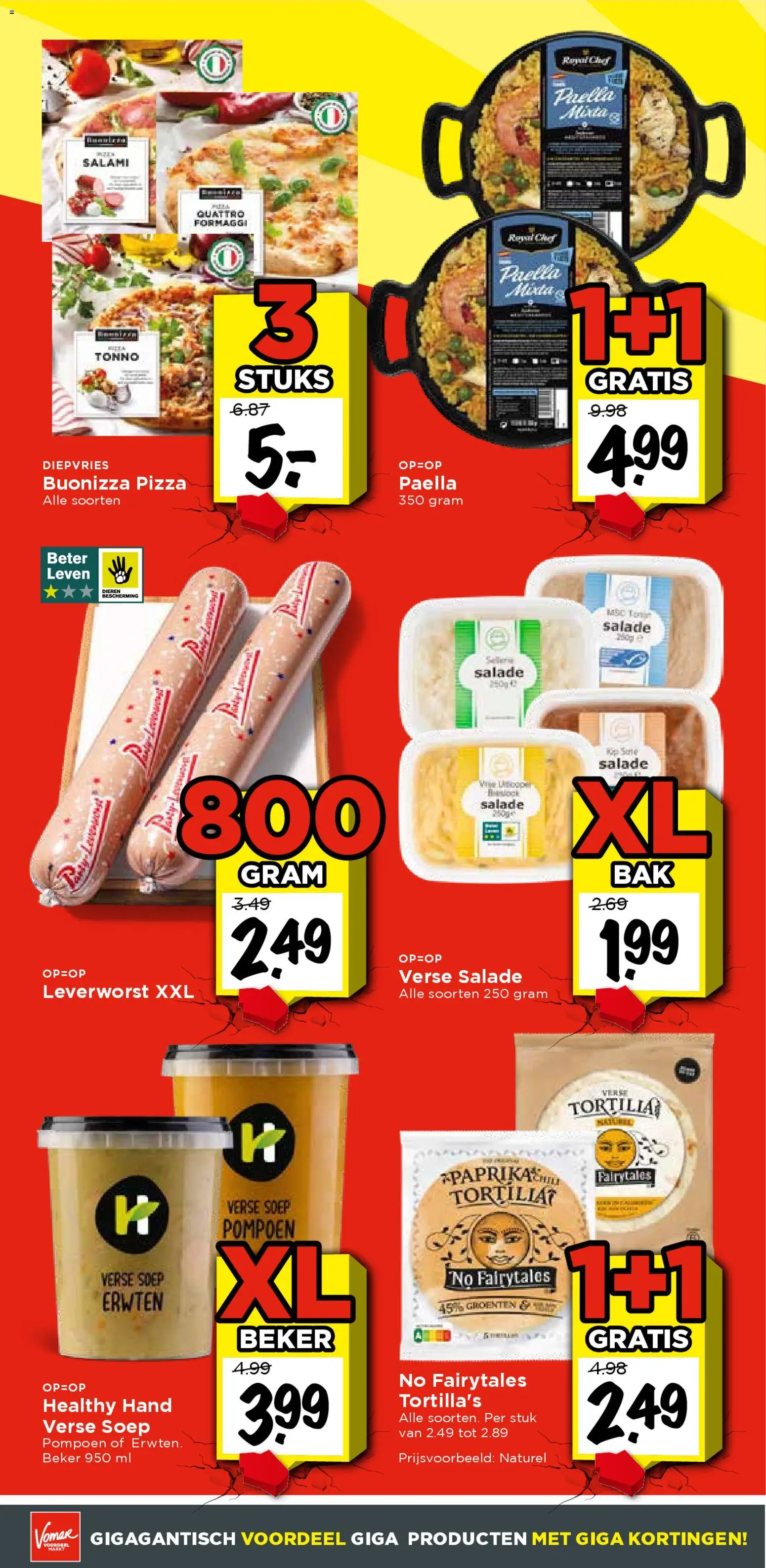 {H1} | Pagina: 18 | Producten: Tortilla's, Pompoen, Salami, Groenten