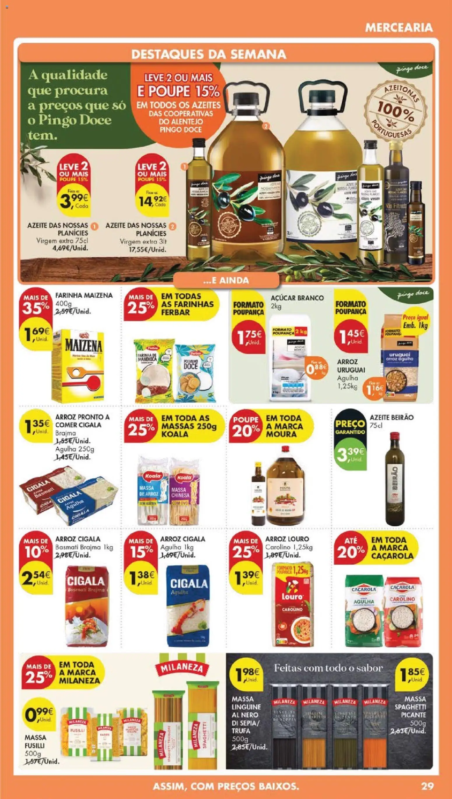 Pingo Doce folheto │ válido de 21.04.2026 | Página: 31 | Produtos: Azeite, Milaneza, Açúcar, Massa