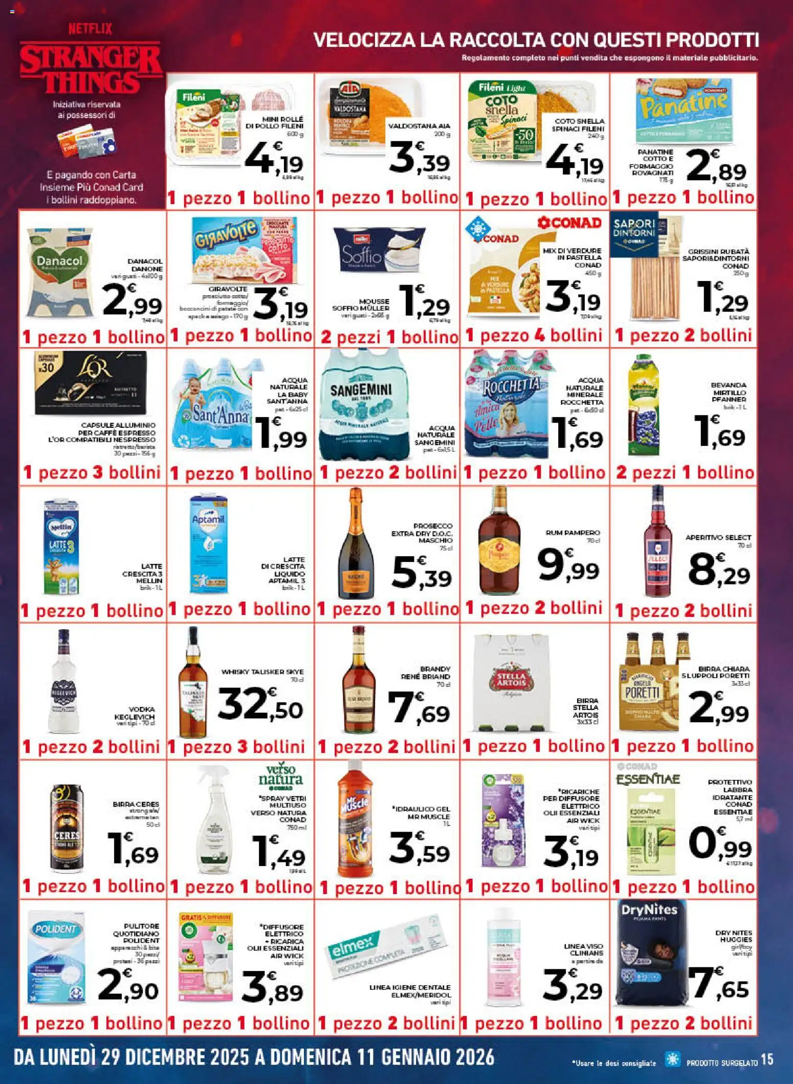 Volantino Conad del 27.12.2025 | Pagina: 15 | Prodotti: Prosecco, Rum, Grissini, Alluminio