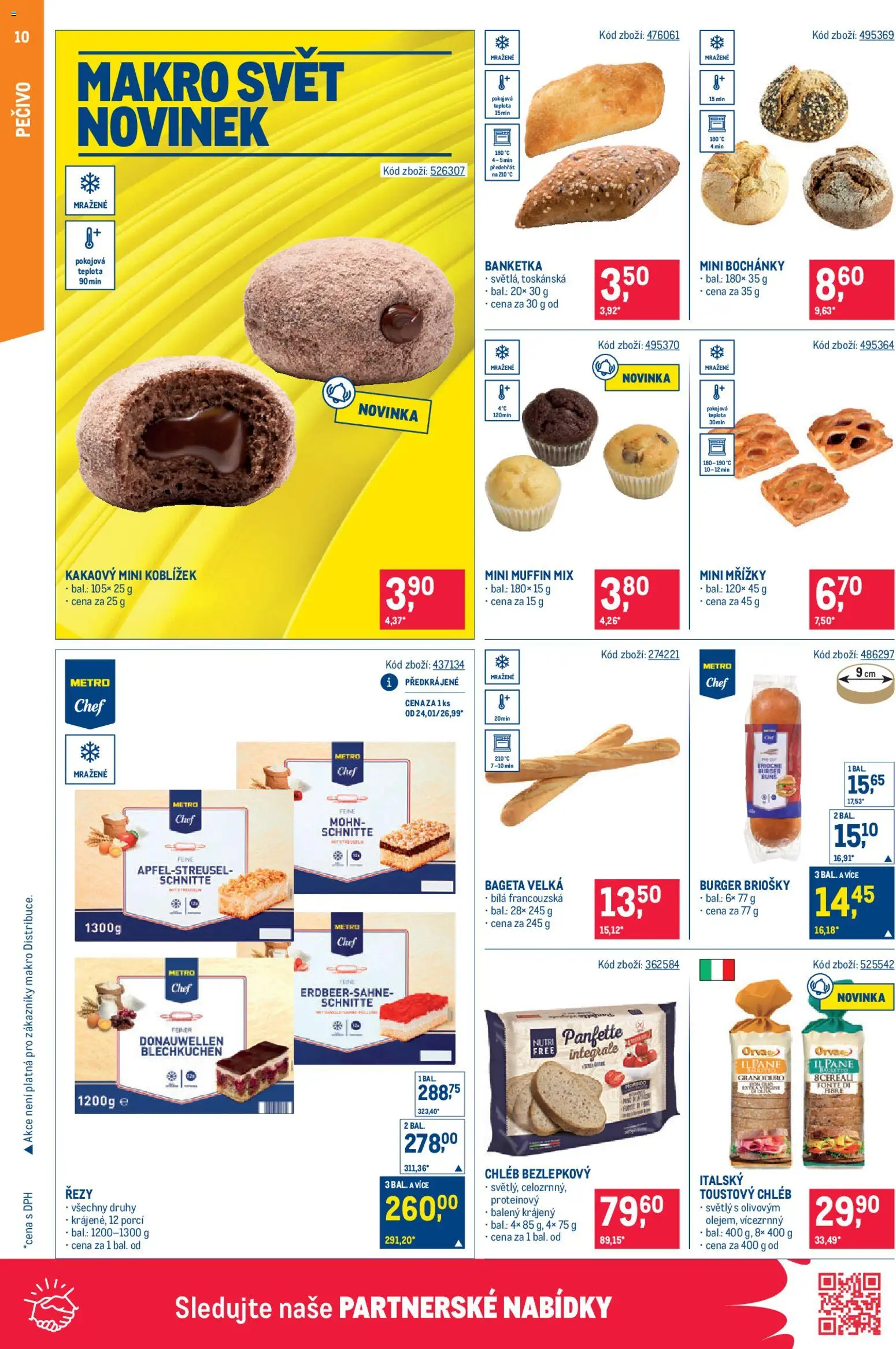 Makro leták - Gastronomie od 08.04.2026 | Strana: 10 | Produkty: Burger, Chléb, Pečivo, Toustový chléb