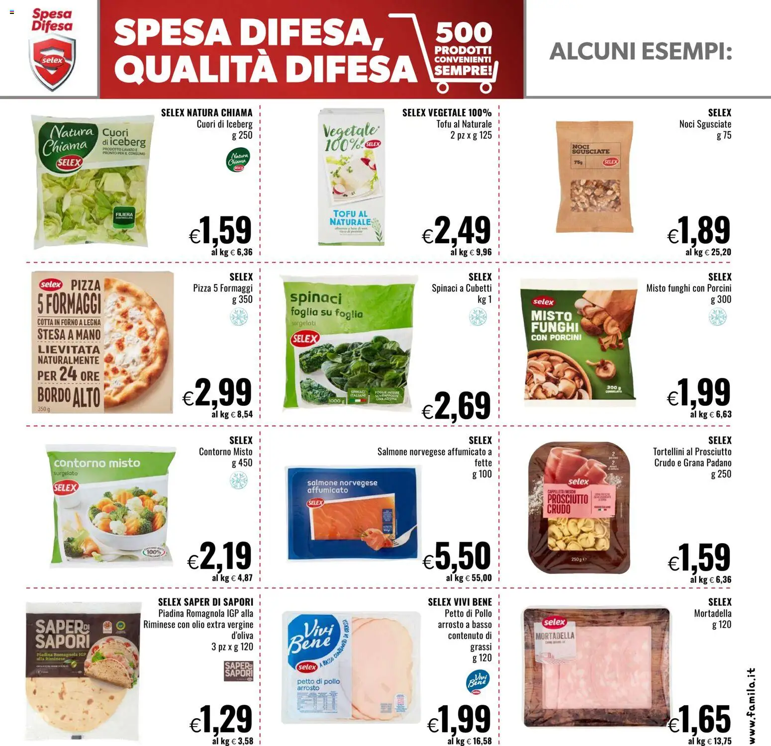 Volantino Famila del 13.11.2025 | Pagina: 27 | Prodotti: Petto di Pollo, Pizza, Prosciutto, Noci