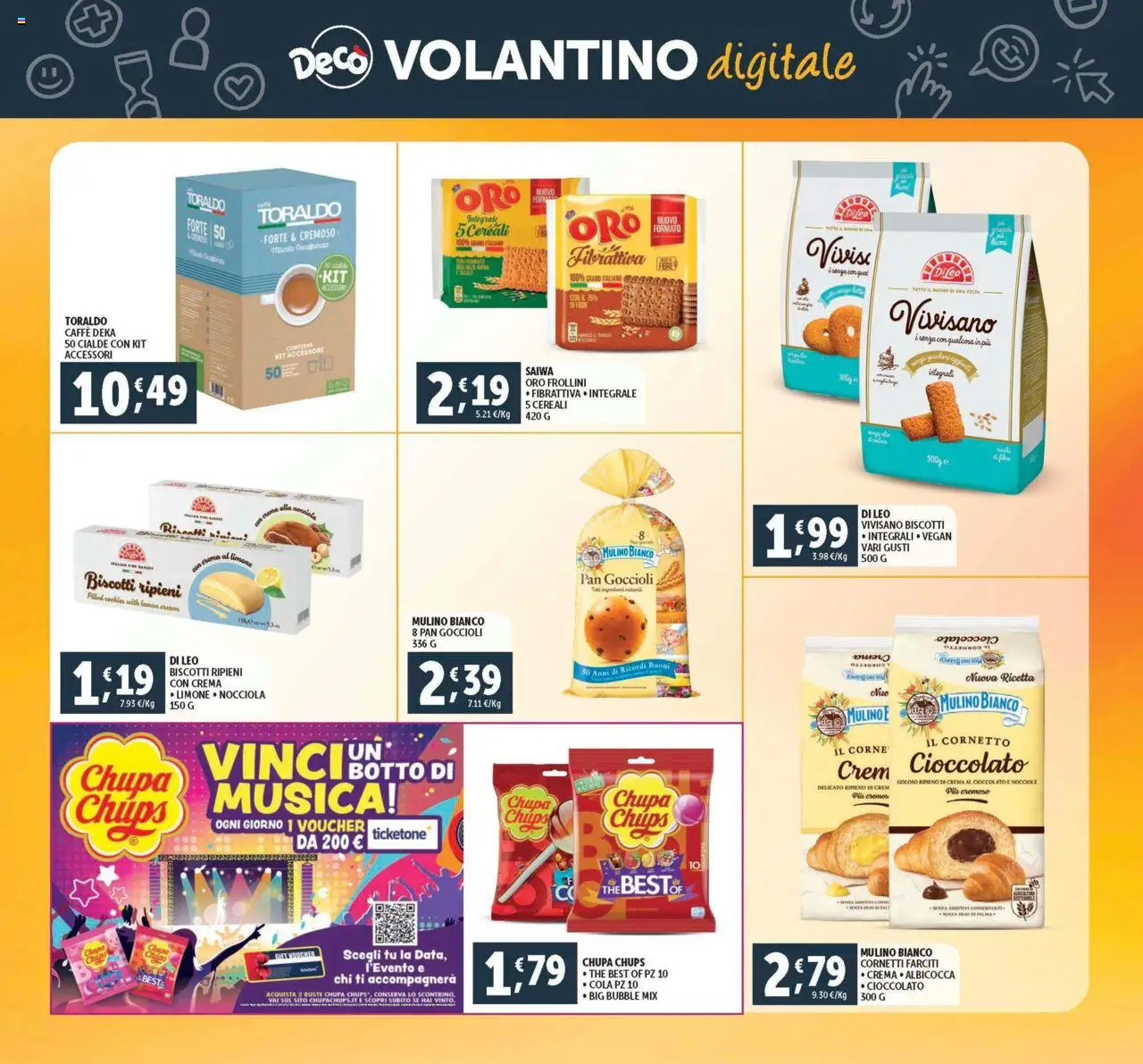 Volantino Decò del 29.07.2025 | Pagina: 25 | Prodotti: Caffè, Cioccolato, Cornetto, Limone