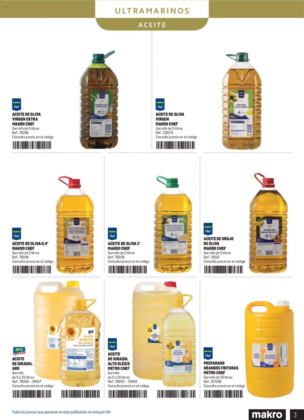Makro - Despensa Prat │ válido desde el 11.06.2025 | Página: 3 | Productos: Aceite, Aceite de oliva, Aceite de oliva virgen extra, Aceite de girasol