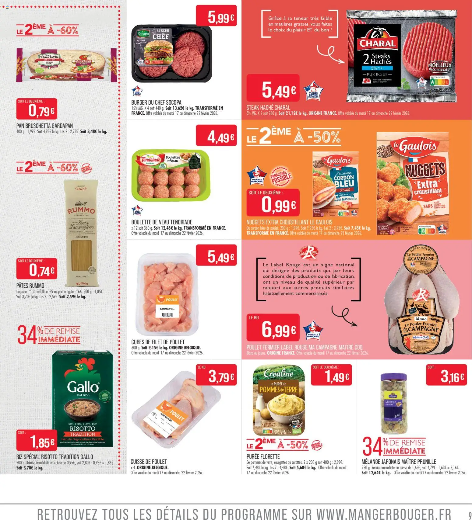 {H1} | Page: 9 | Produits: Volaille, Cuisse de poulet, Cordon bleu, Pommes de terre