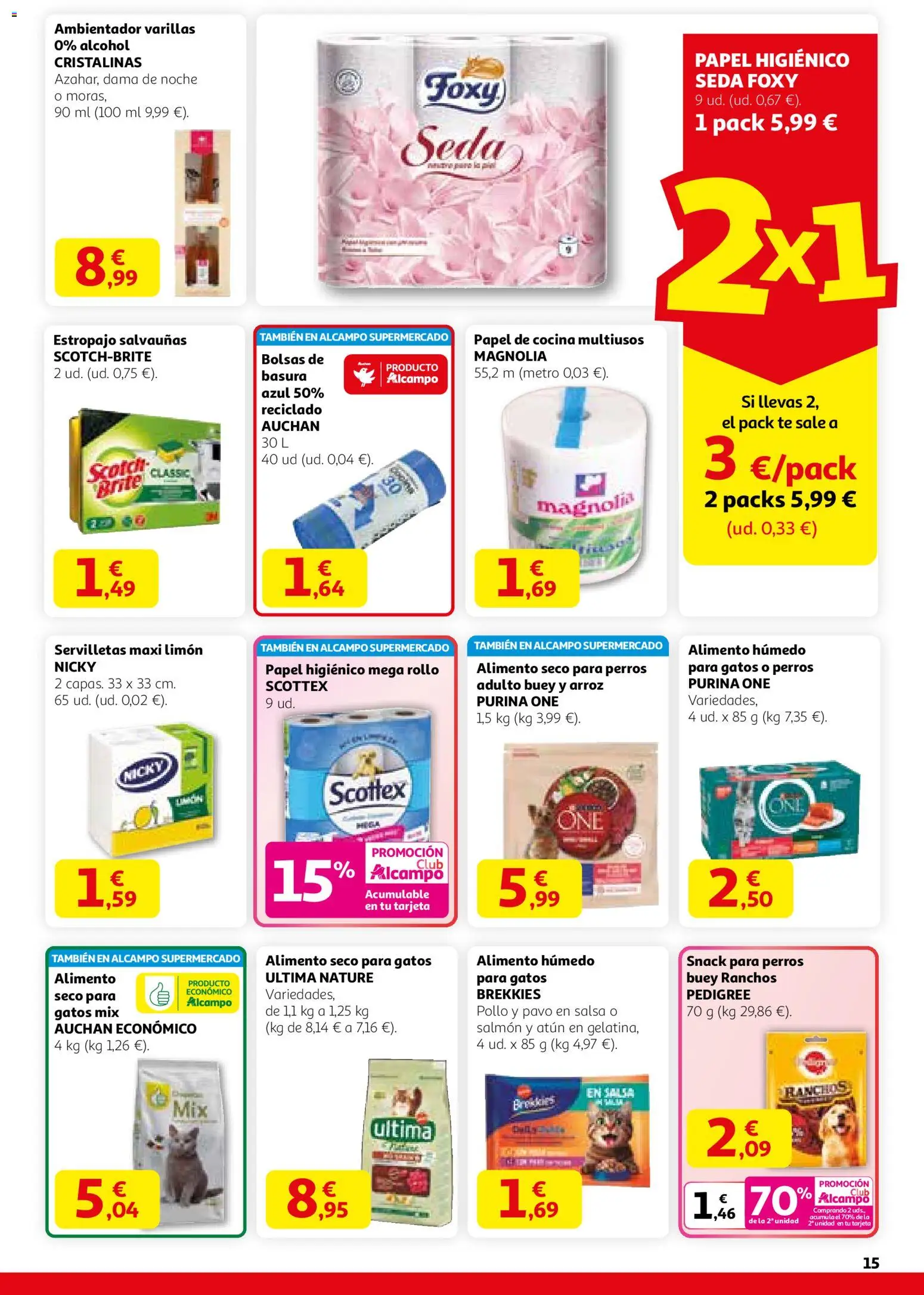 Alcampo -  HG Madrid Unificado │ válido desde el 12.02.2026 | Página: 15 | Productos: Papel higienico, Arroz, Té, Cocina