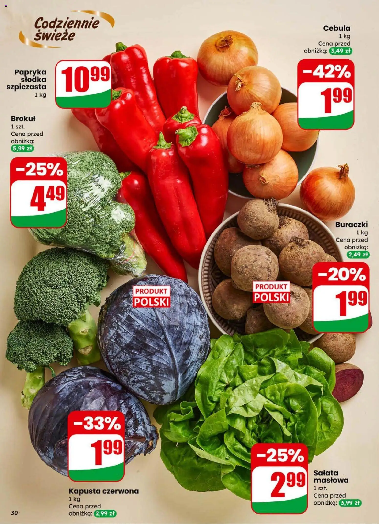 Dino Gazetka od 31.12.2025 | Strona: 30 | Produkty: Kapusta, Brokuł, Papryka