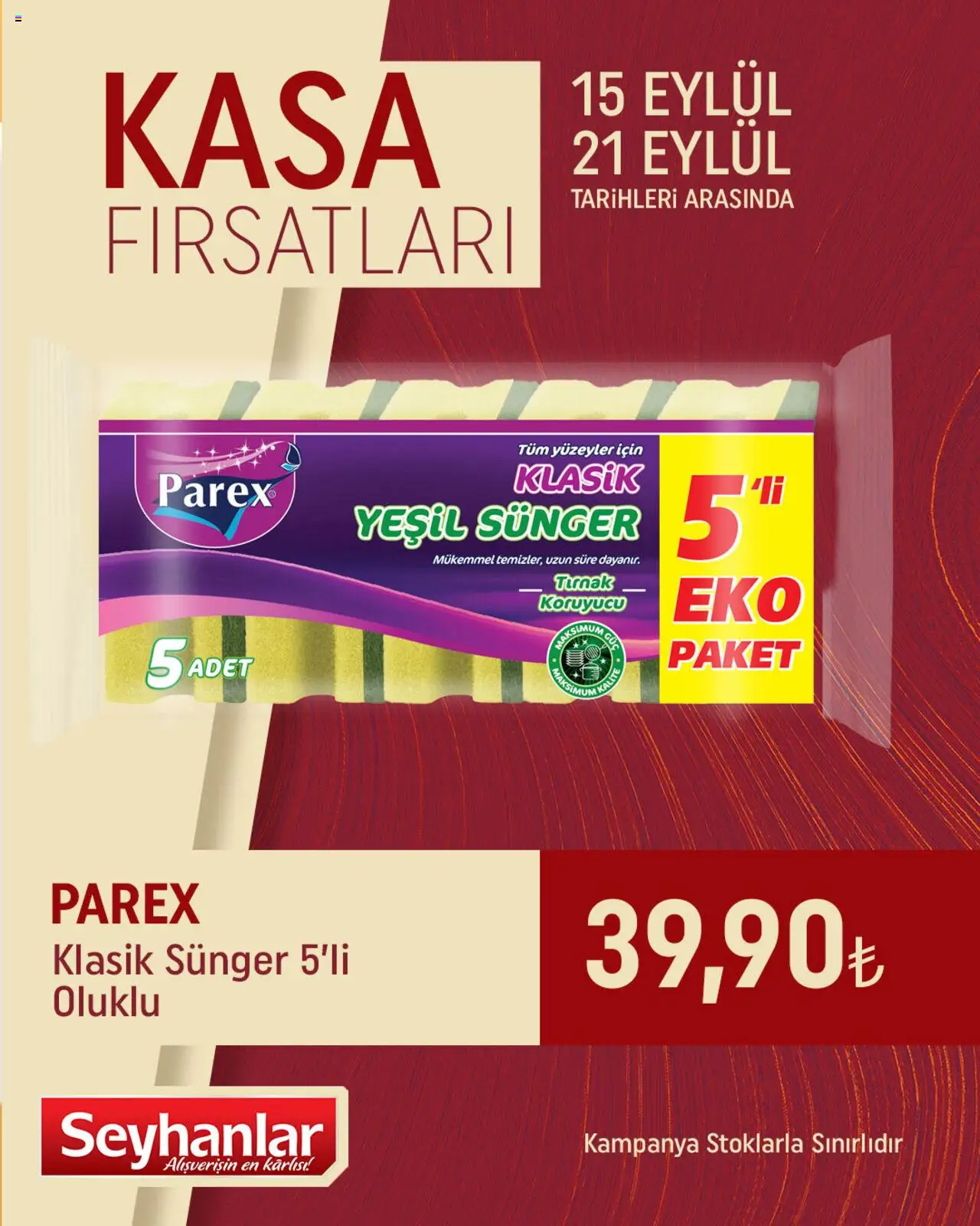 Seyhanlar Market Kasa Fırsatları - 15.09.2025 tarihinden itibaren geçerlidir | Sayfa: 1