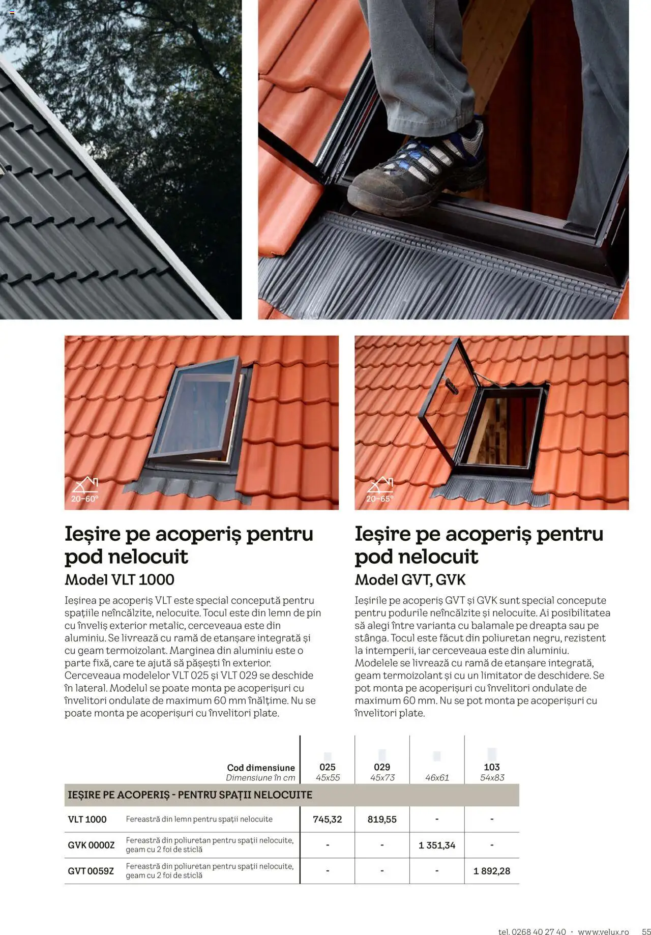 Catalog Velux – valabil de la 25.02.2025 | Pagină: 55 | Produse: Fereastră