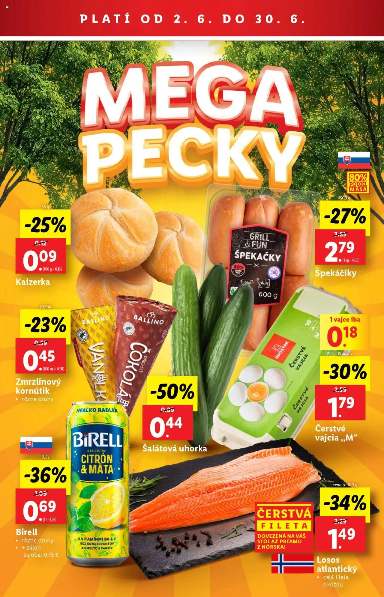 Lidl leták │ platný od 09.06.2025 | Strana: 9 | Produkty: Stôl, Vajcia, Birell, Šalátová uhorka