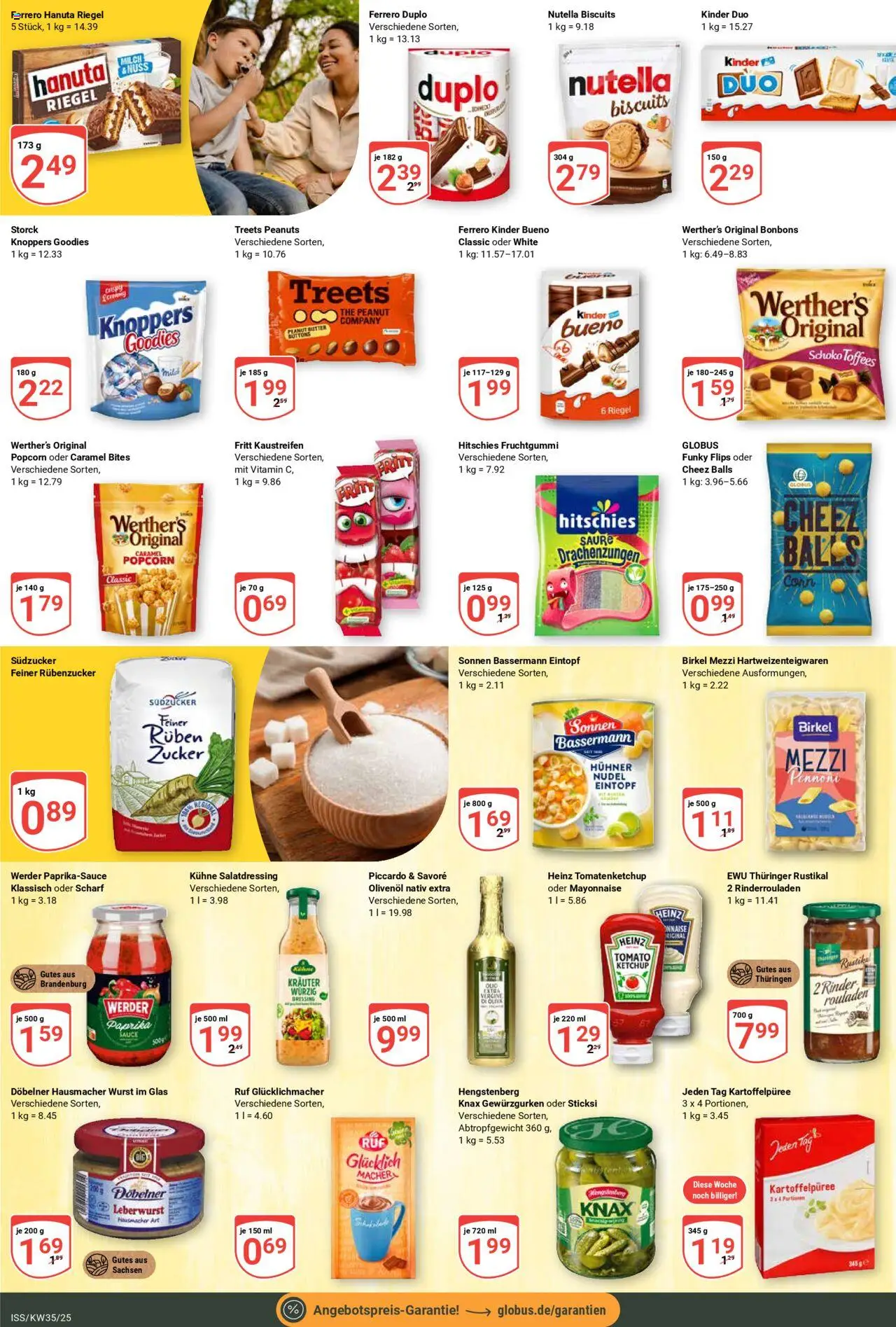 Globus Prospekt 	 - gültig ab dem 25.08.2025 | Seite: 10 | Produkte: Olivenol, Nutella, Zucker, Ketchup