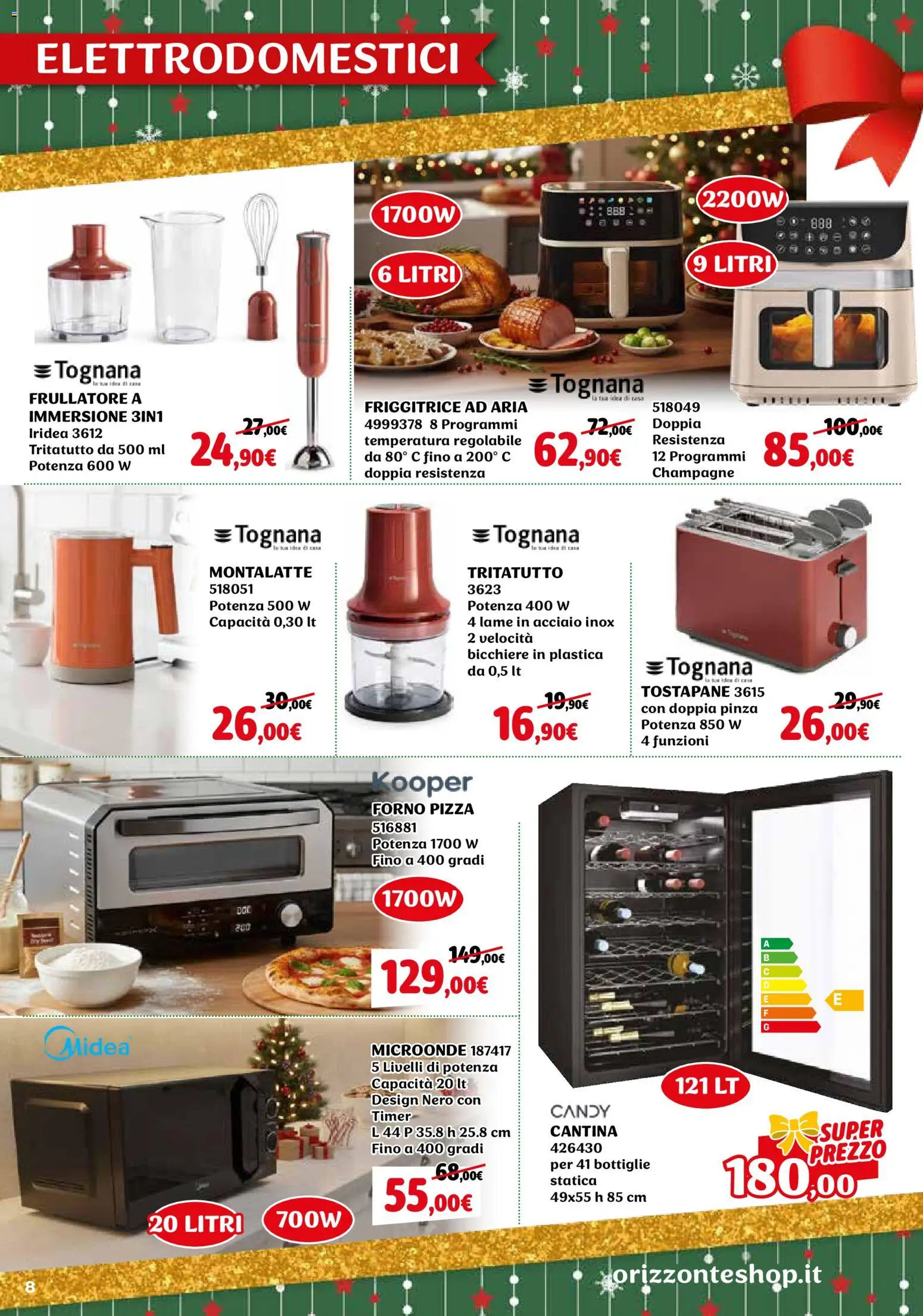 Volantino Orizzonte del 27.11.2025 | Pagina: 8 | Prodotti: Friggitrice ad aria, Frullatore, Forno, Friggitrice