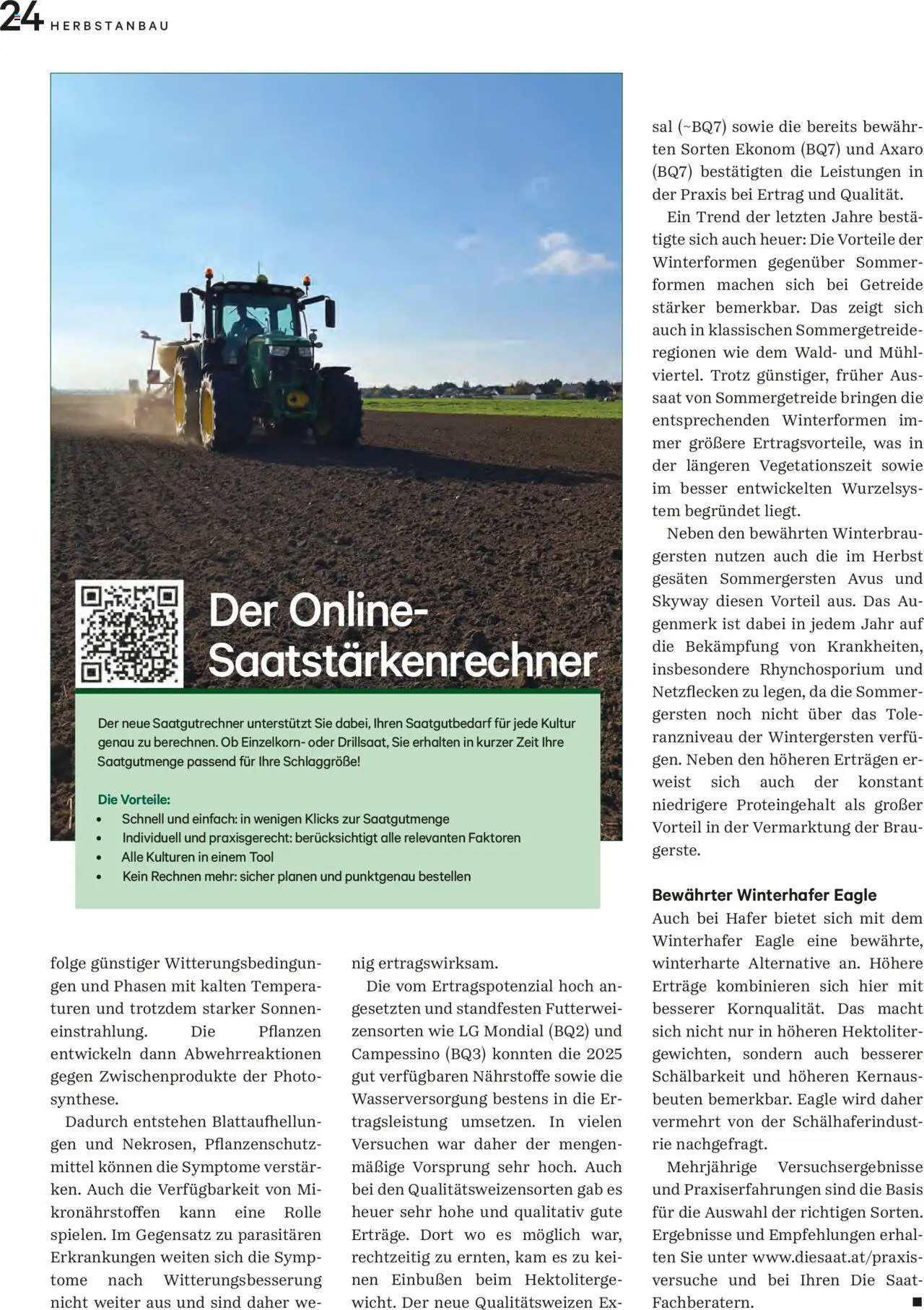 Lagerhaus  Unser Land September 2025 gültig ab 20.08.2025 | Seite: 24 | Produkte: Getreide