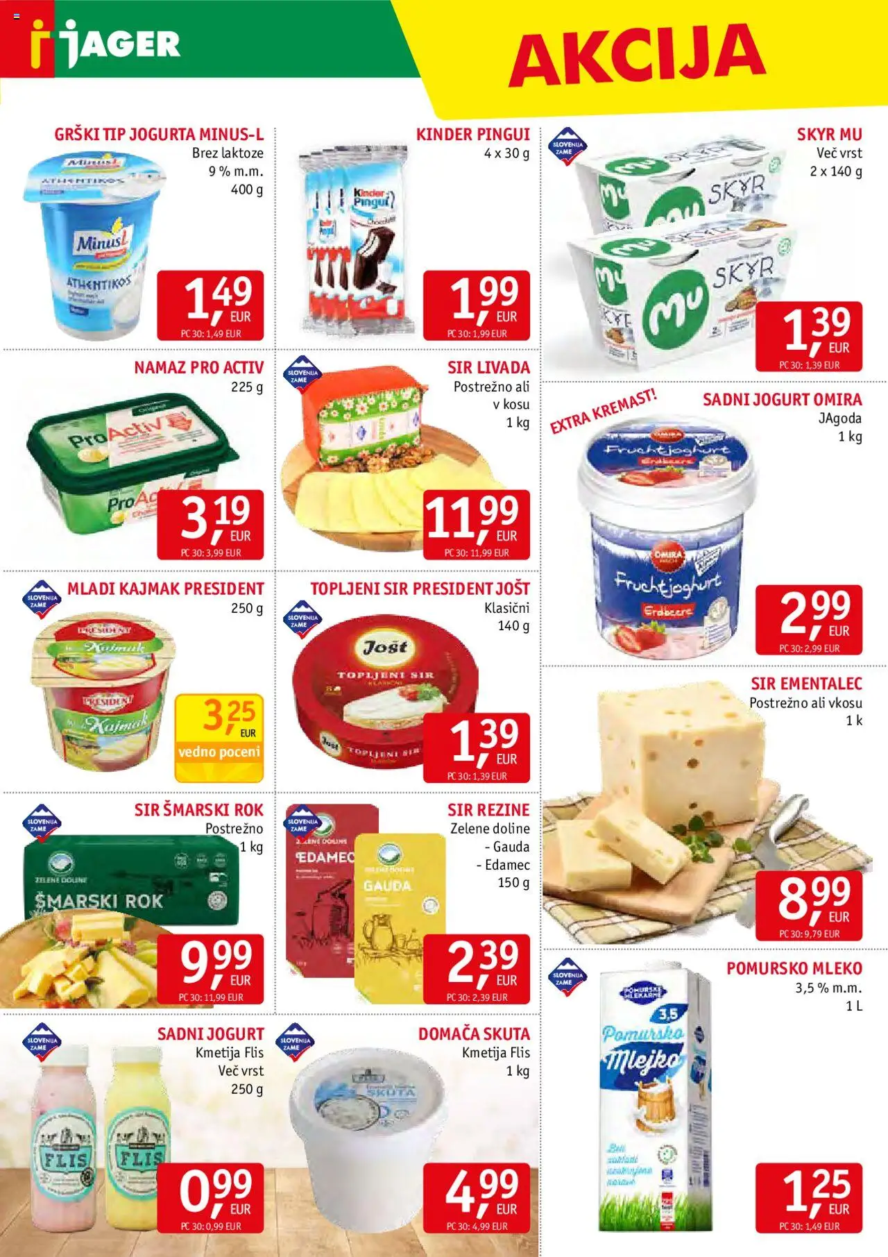 Novi Jager katalog ponudbe – veljaven od 17.09.2025 | Stran: 5 | Izdelki: Kajmak, Skyr, Sir, Skuta