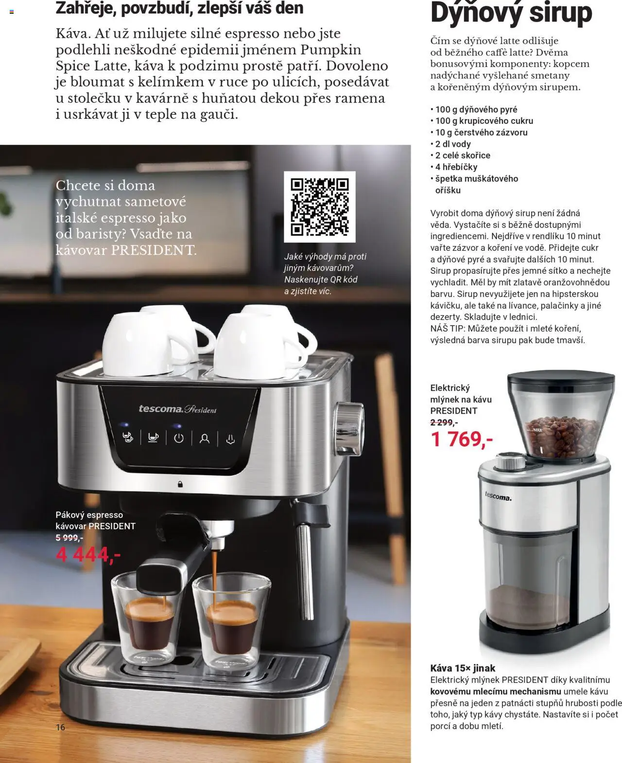 TESCOMA katalog - Podzim/zima 2025 od 20.10.2025 | Strana: 16 | Produkty: Sítko, Mlýnek na kávu, Sirup, Elektrický mlýnek na kávu
