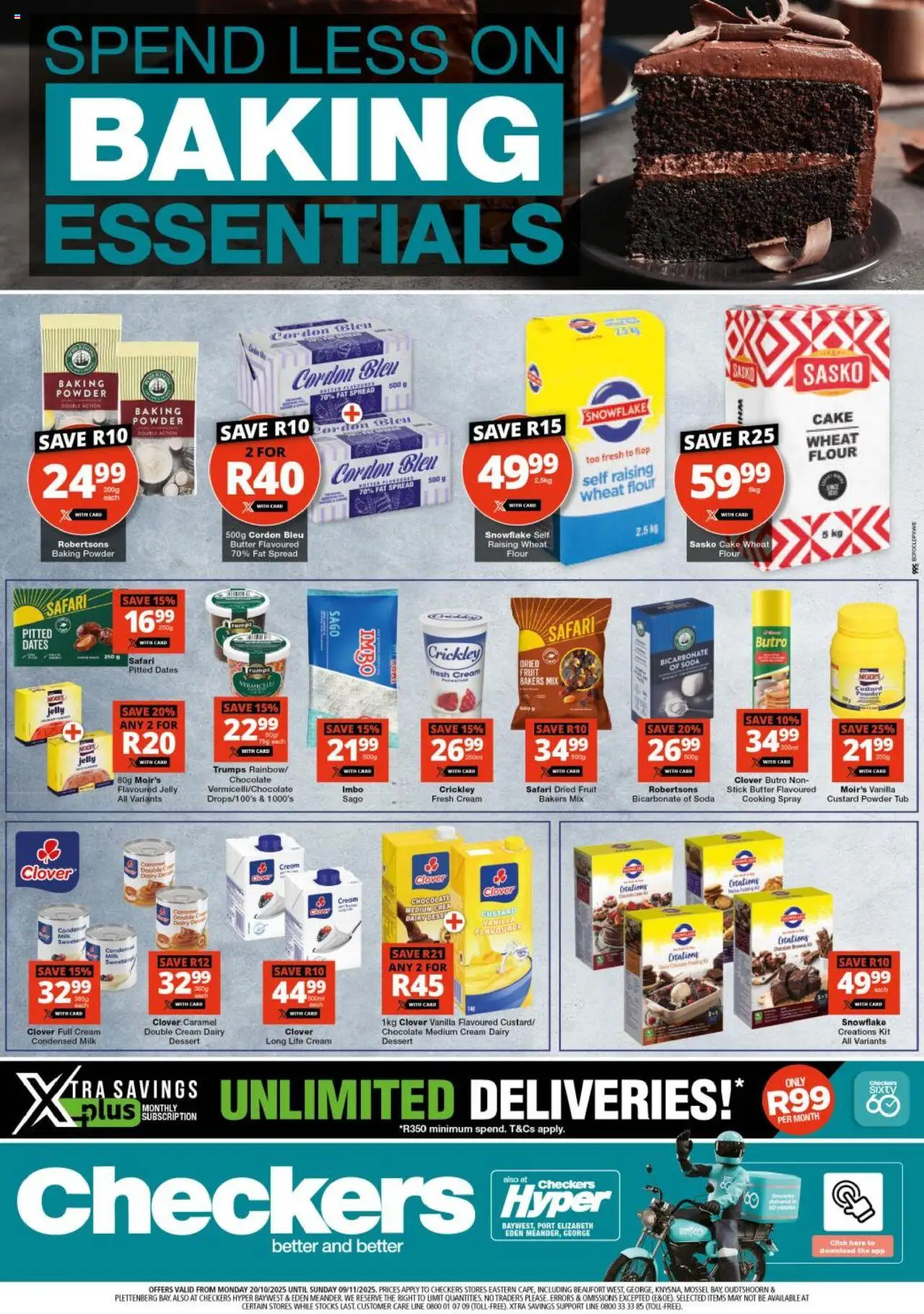 New Checkers catalogue – valid from 20.10.2025 | Page: 1 | Products: Dates, Milk, Butter, Powder