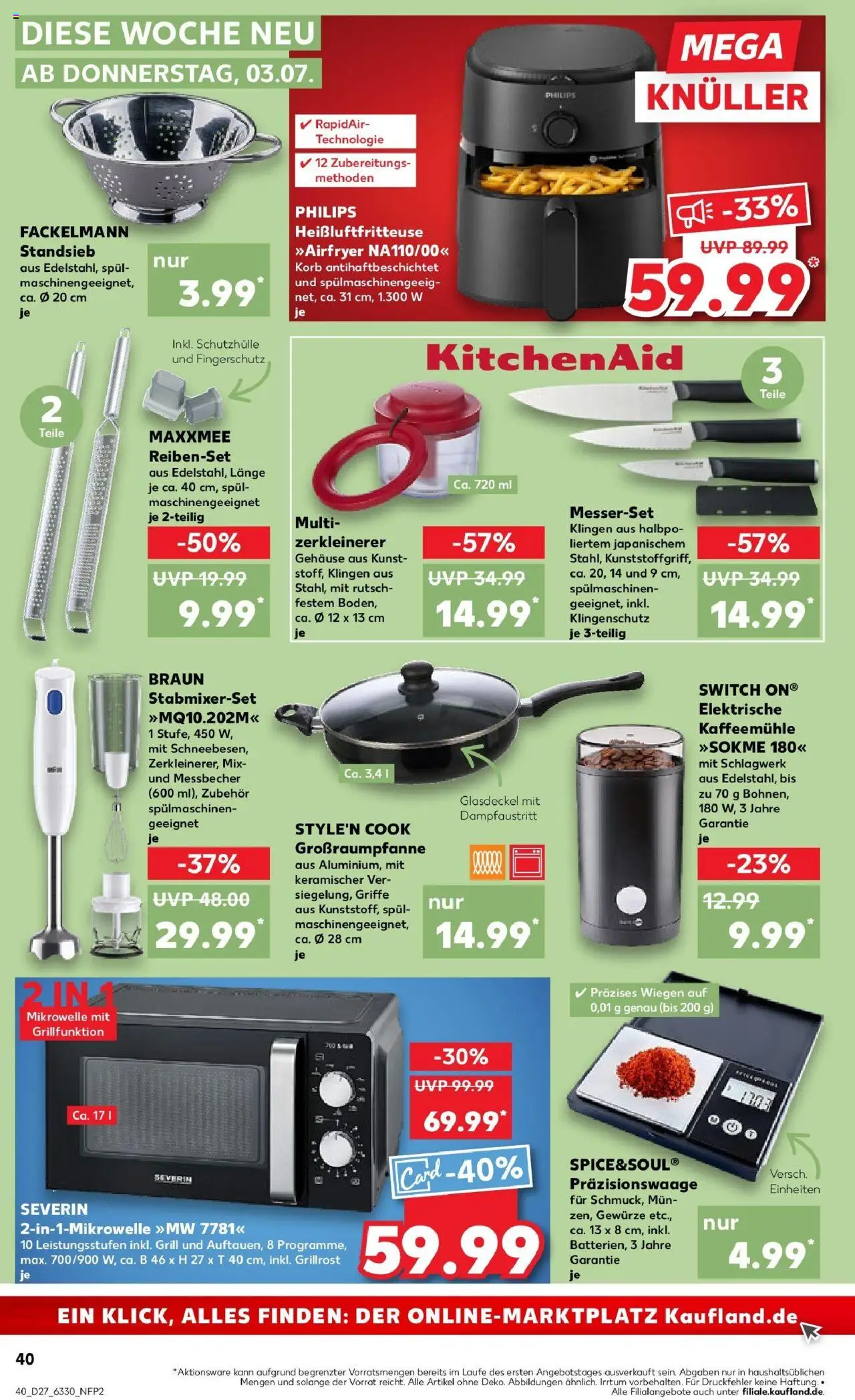 Kaufland prospekt Gütersloh	 - gültig ab dem 03.07.2025 | Seite: 40 | Produkte: Philips, Mikrowelle, Grill, Gewürze