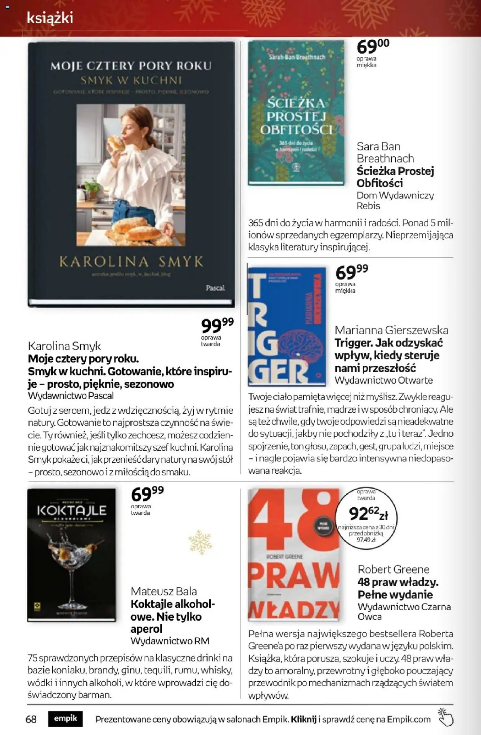 Empik promocje - Tom kultury Książki od 10.12.2025 | Strona: 68 | Produkty: Stół, Książki, Alkohol, Aperol