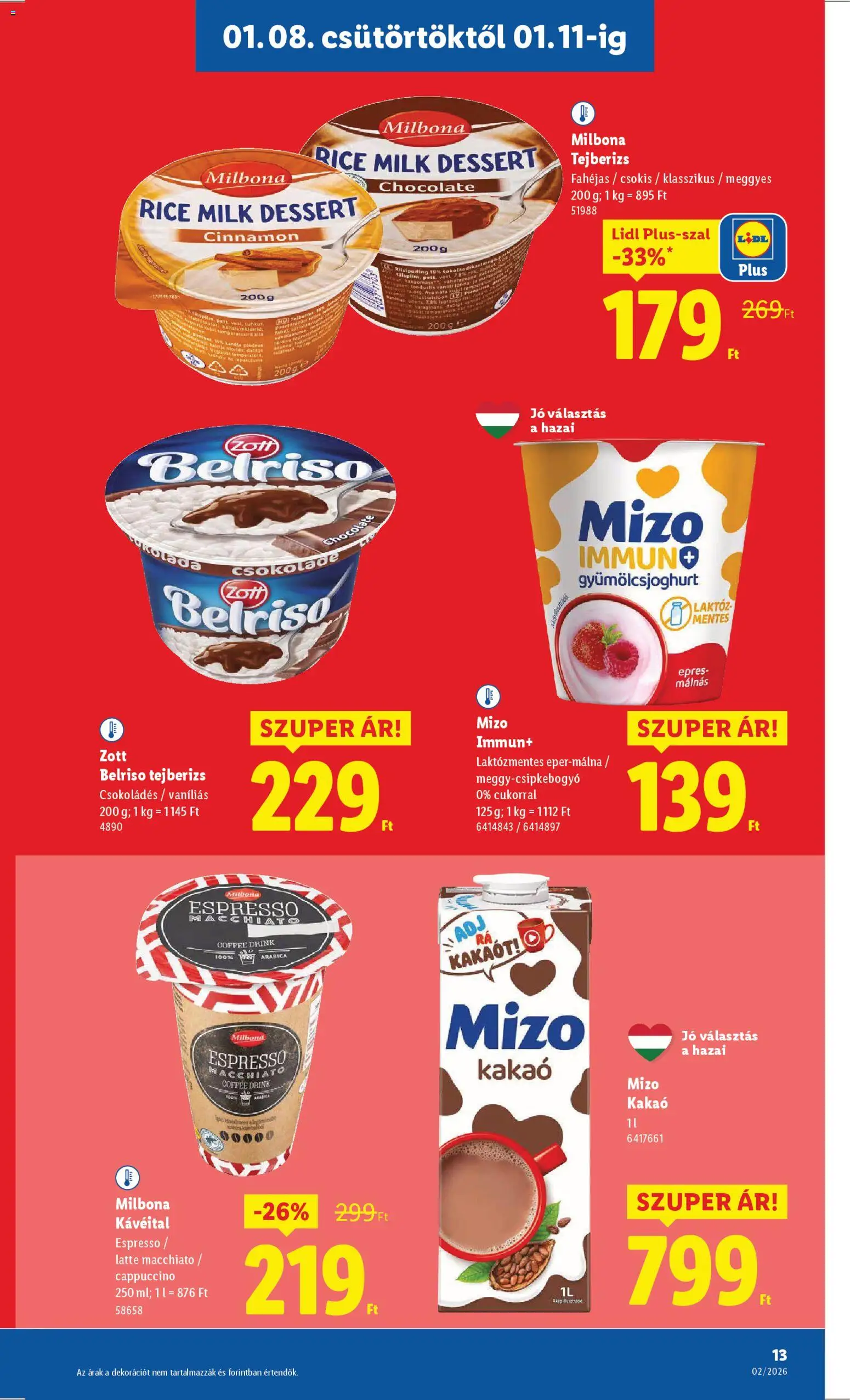 Lidl akciós ujság - amely érvényes a következő dátumtól: 08.01.2026 | Oldal: 13