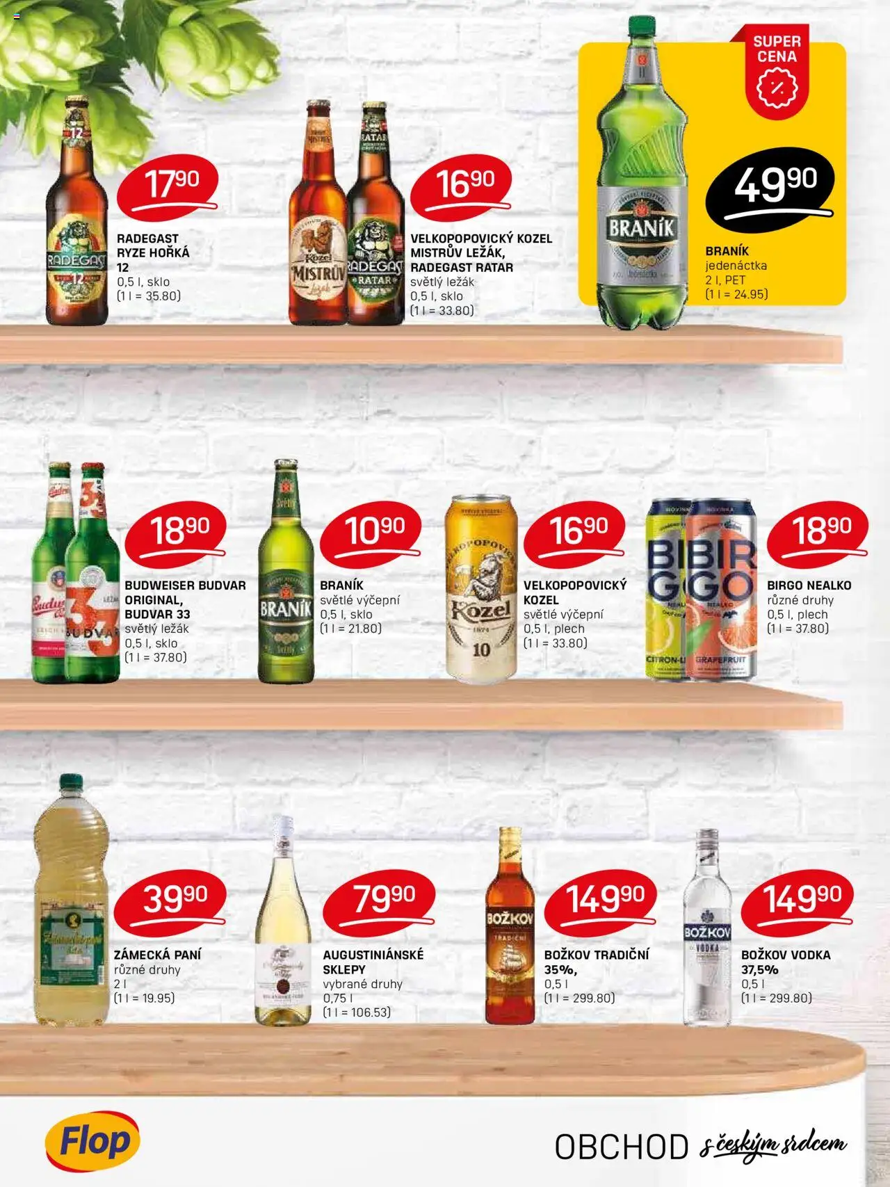 Flop leták od 13.08.2025 | Strana: 10 | Produkty: Kozel, Plech, Radegast, Budvar 33