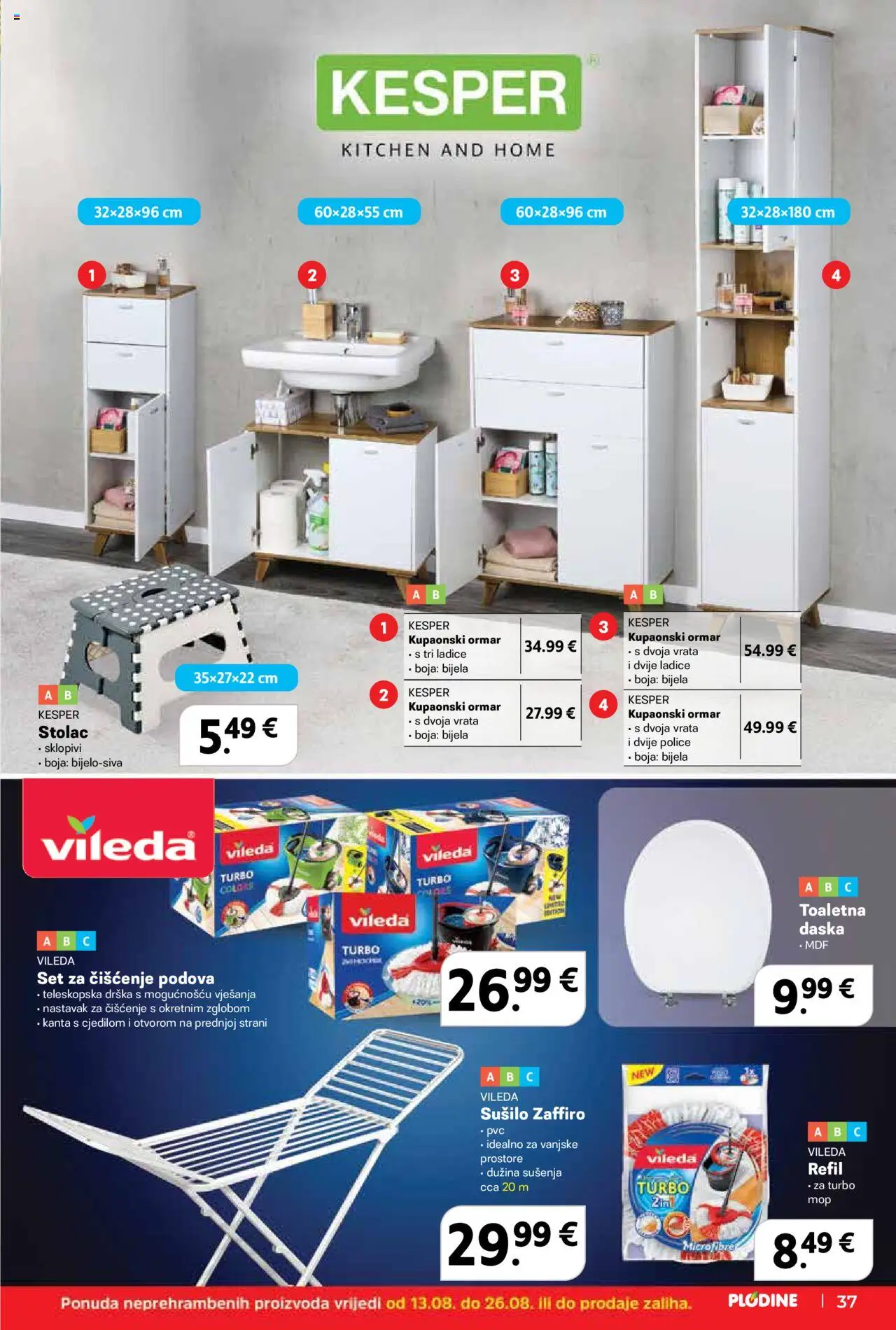 Plodine katalog | vrijedi od 13.08.2025 | Stranica: 37 | Proizvodi: Ormar, Vrata, Ladice, Vileda