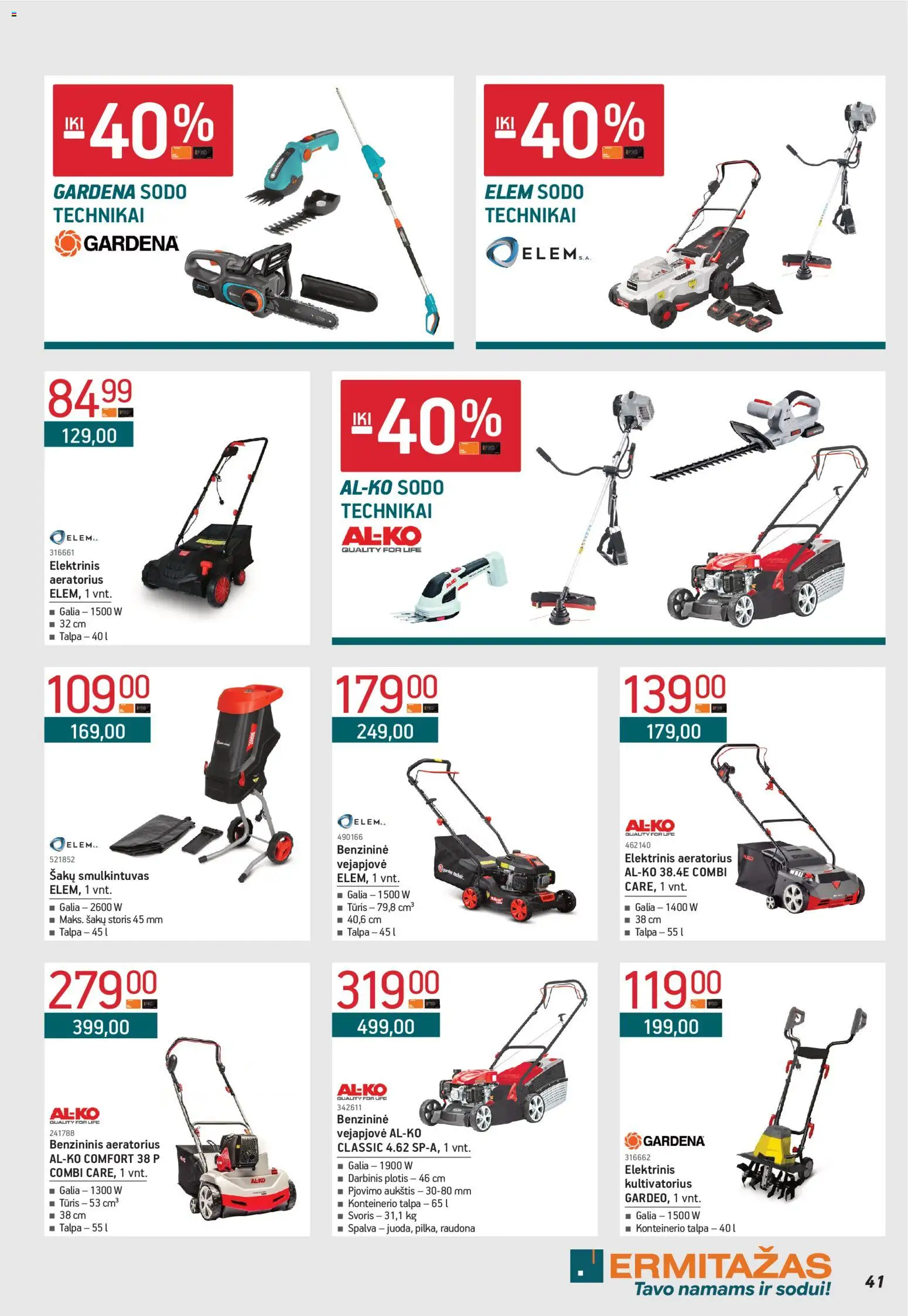 ERMITAŽAS akcijos nuo 02.03.2026 | Puslapis: 41 | Prekių: Smulkintuvas