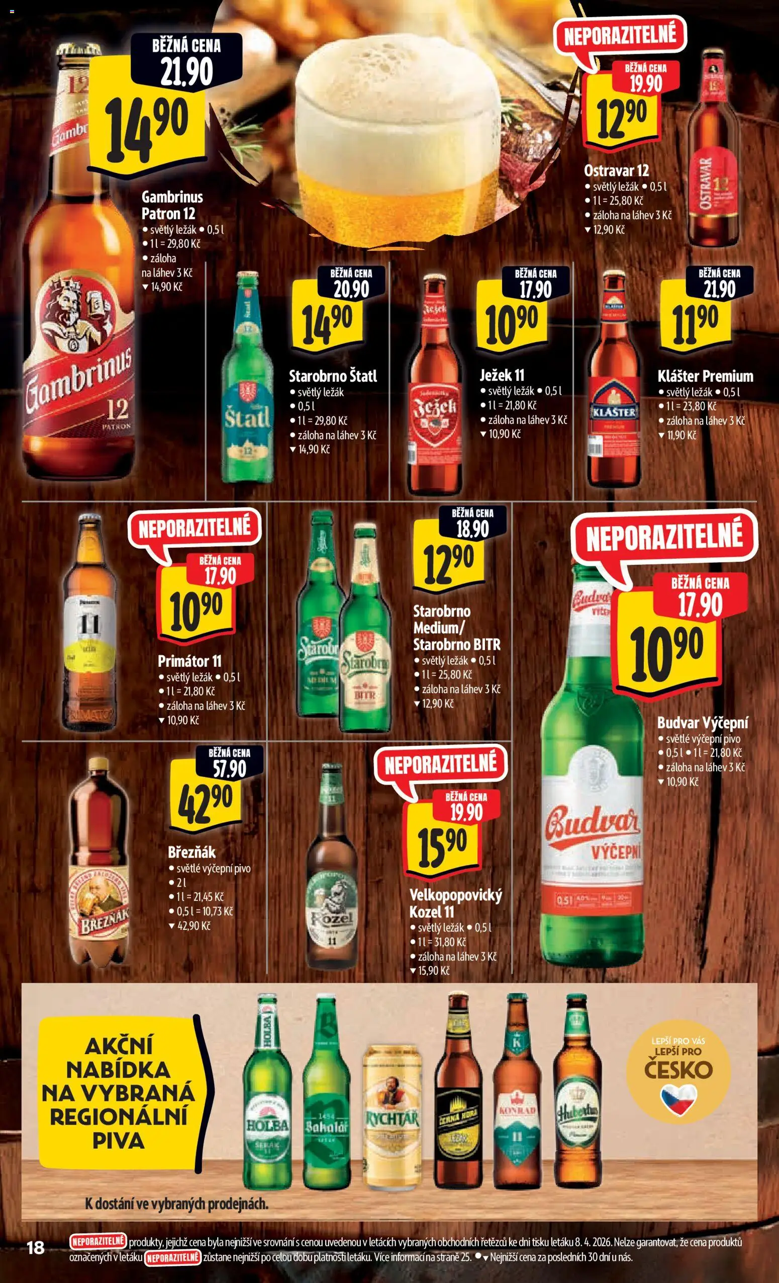 Albert leták - Hypermarket - Harfa od 15.04.2026 | Strana: 26 | Produkty: Budvar, Primátor 11, Pivo, Kozel