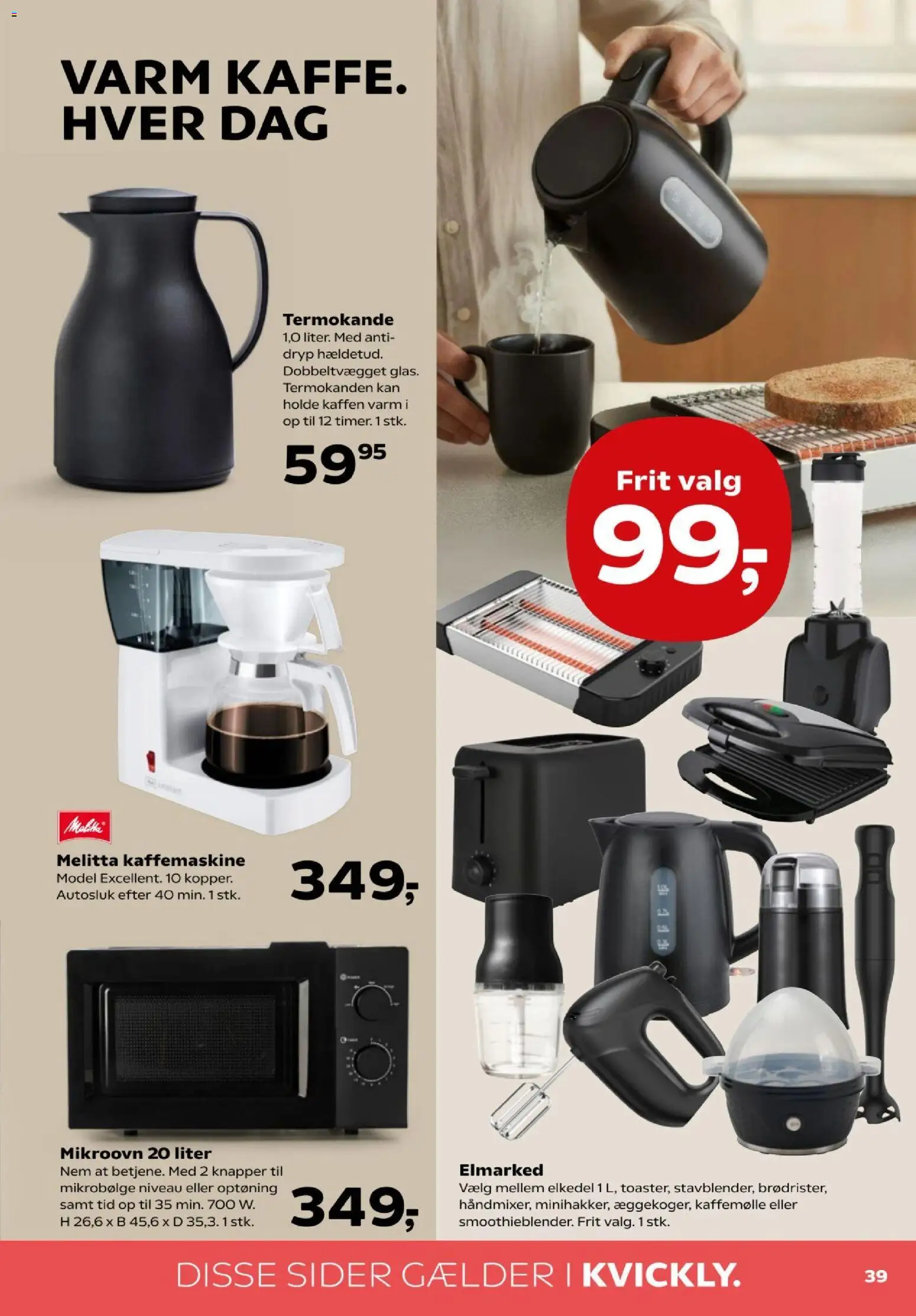 Kvickly tilbudsavis – gyldig fra 06.03.2026 | Side: 40 | Produkter: Kaffemaskine