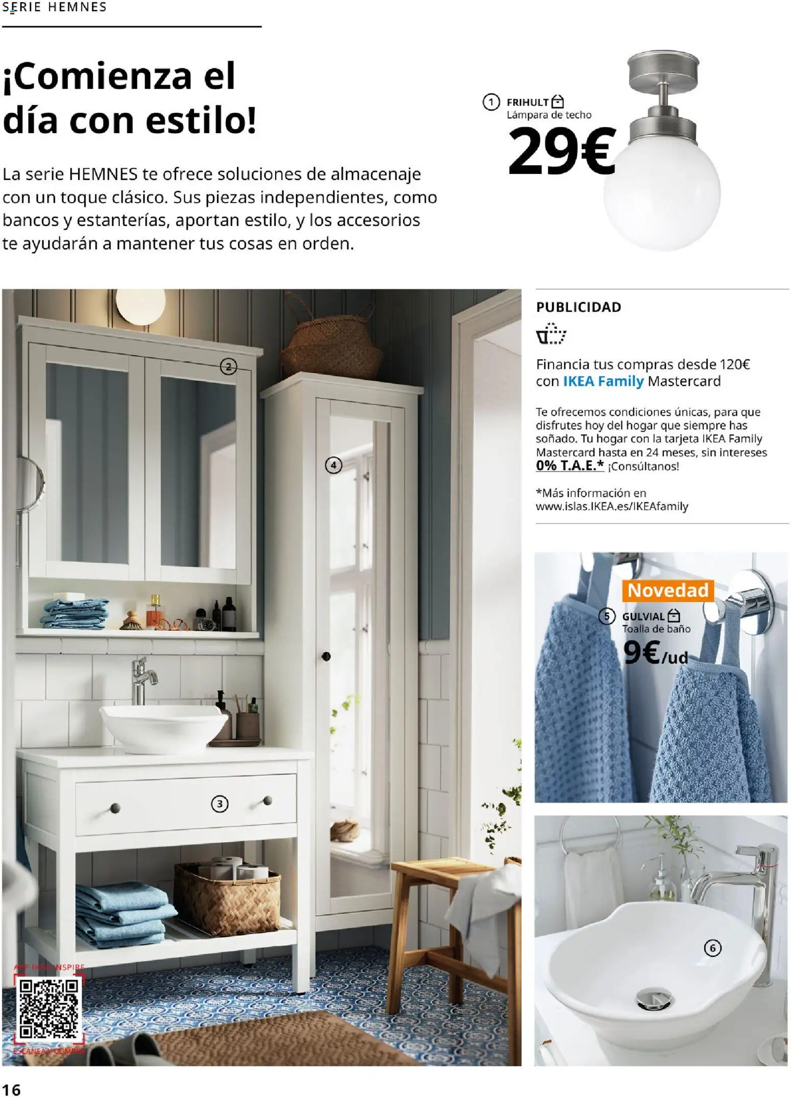 Catálogo IKEA Baňos │ válido desde el 01.02.2026 | Página: 16 | Productos: Toalla de baño, Té, Almacenaje, Lámpara