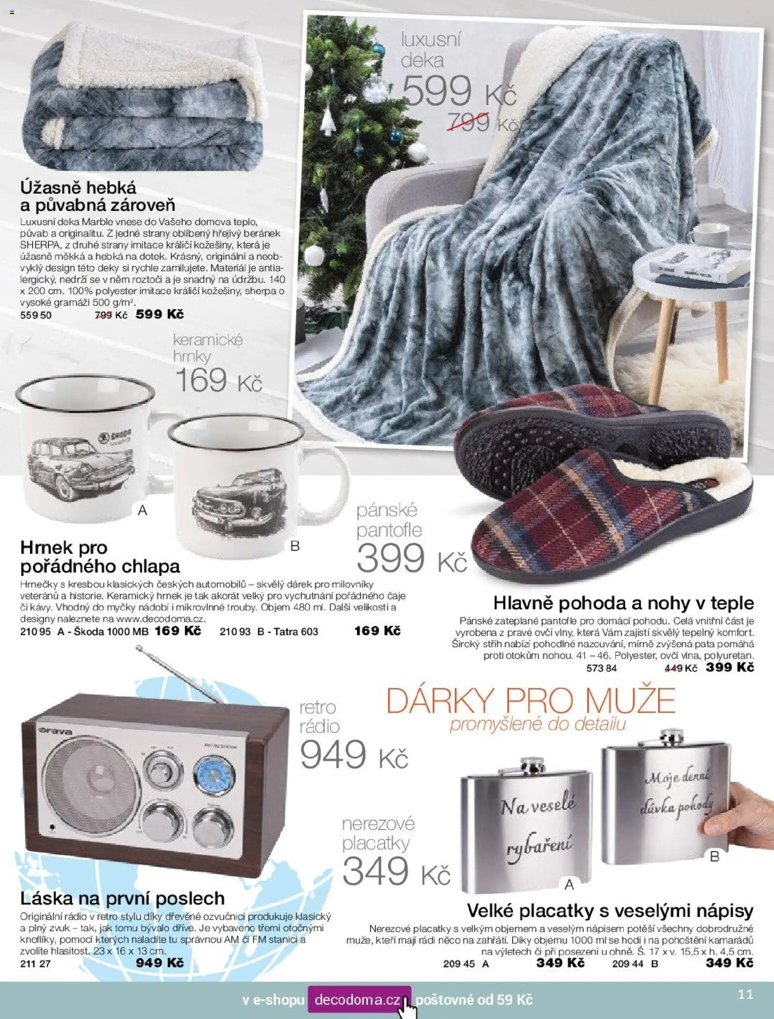 Decodoma katalog od 10.11.2025 | Strana: 11 | Produkty: Hrnky, Rádio, Čaje, Deky