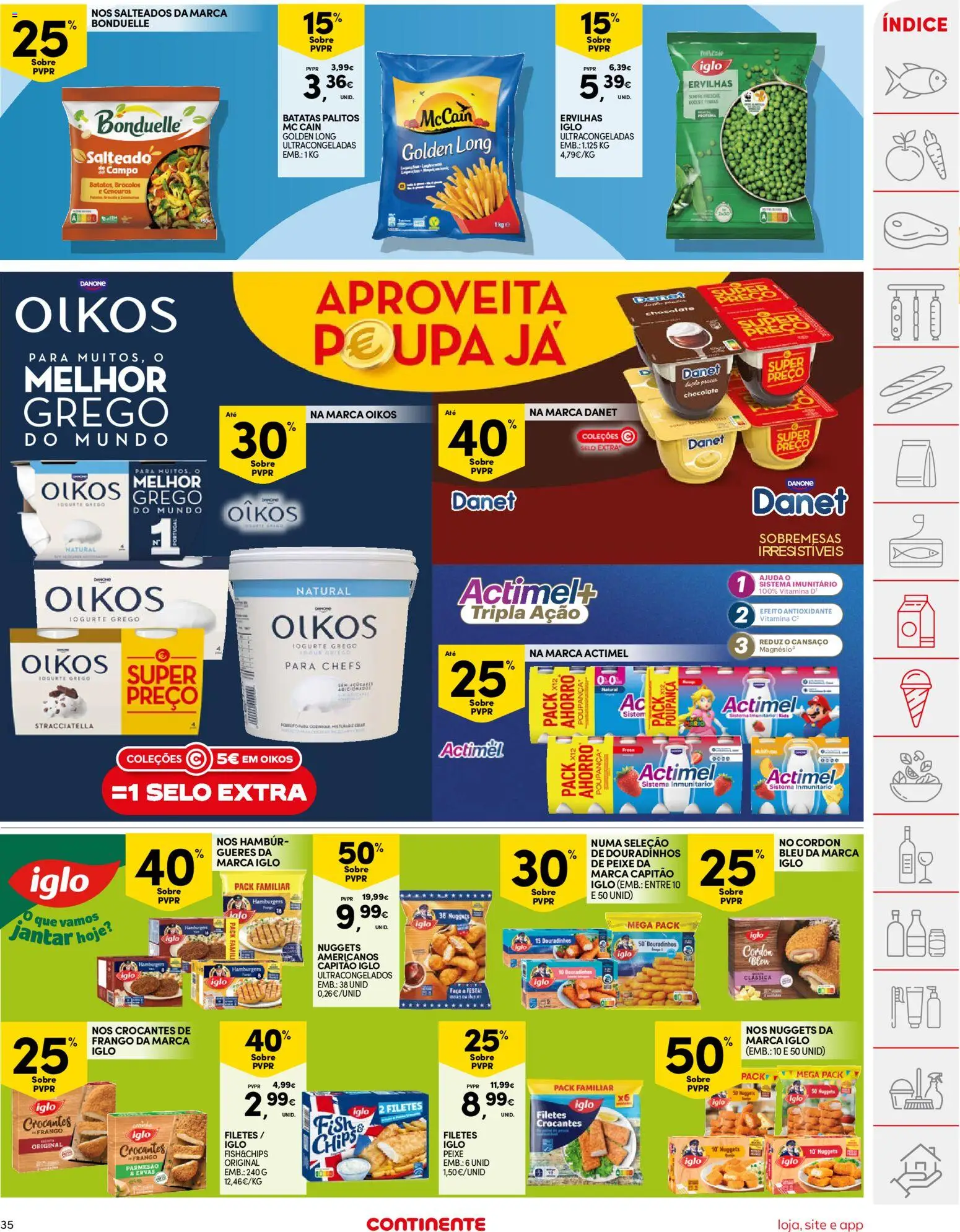 Continente folheto │ válido de 02.12.2025 | Página: 35 | Produtos: Frango, Iogurte, Chocolate, Nuggets