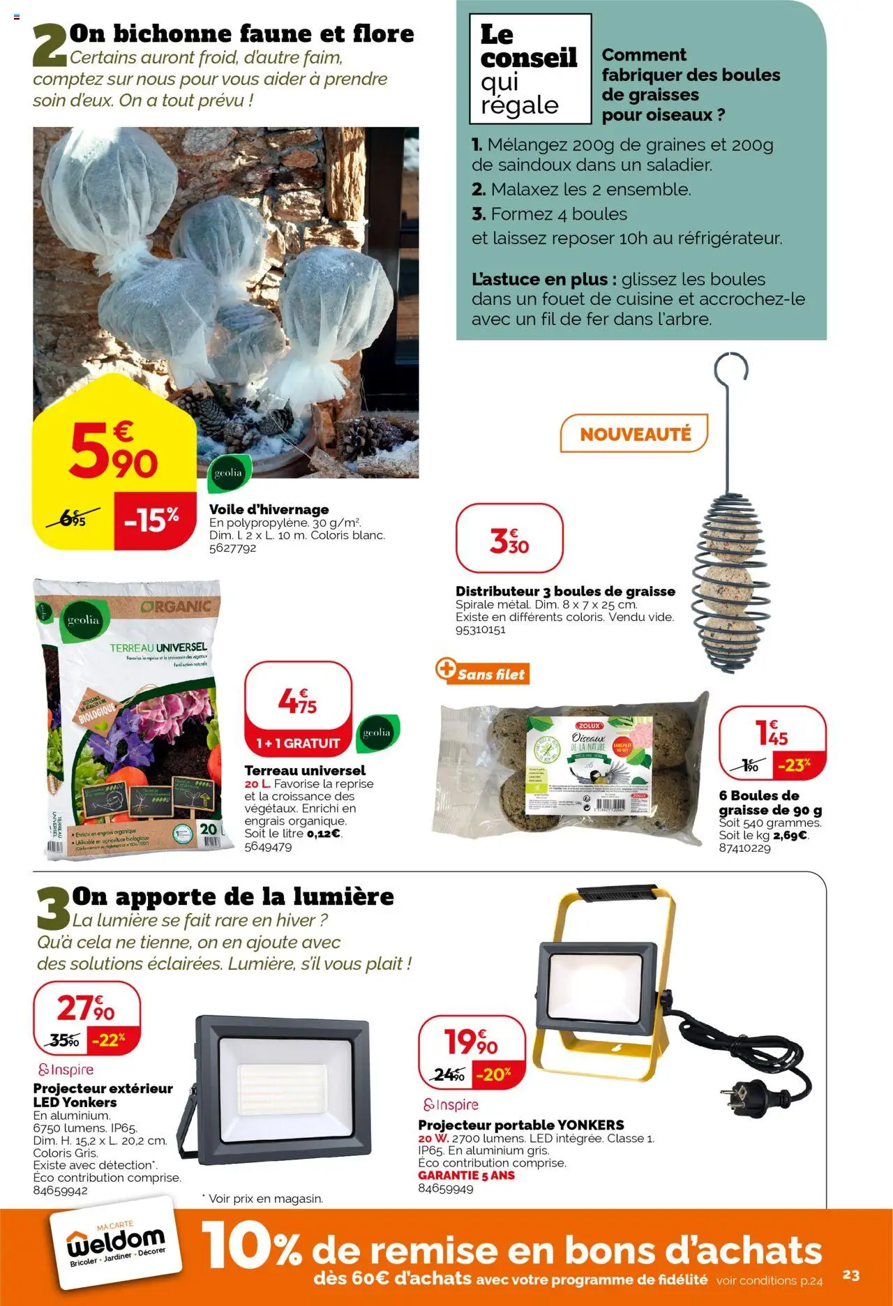{H1} | Page: 23 | Produits: Terreau Universel, Terreau, Portable, Saindoux