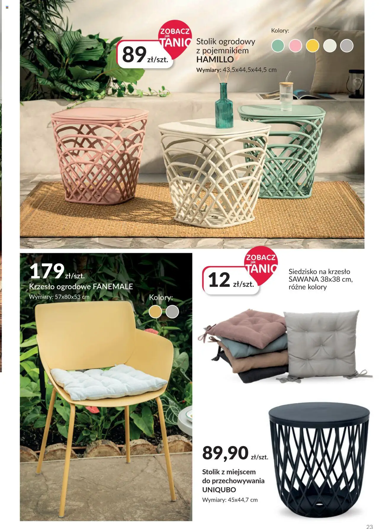 Salony Agata Gazetka - Ogród od 26.05.2025 | Strona: 23 | Produkty: Krzesło, Krzesło ogrodowe