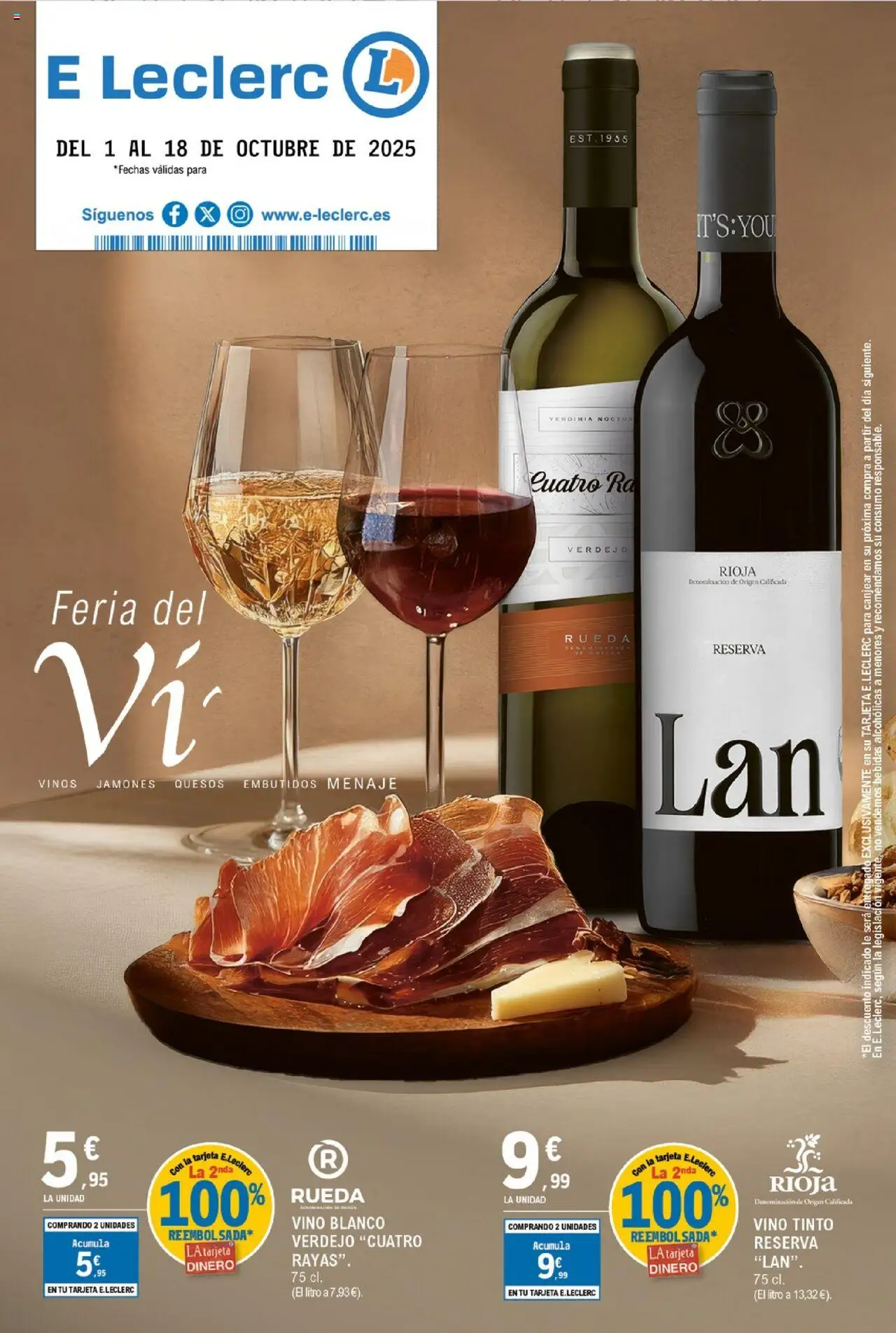 E.Leclerc folleto │ válido desde el 01.10.2025 | Página: 1 | Productos: Vino, Νυχτικό