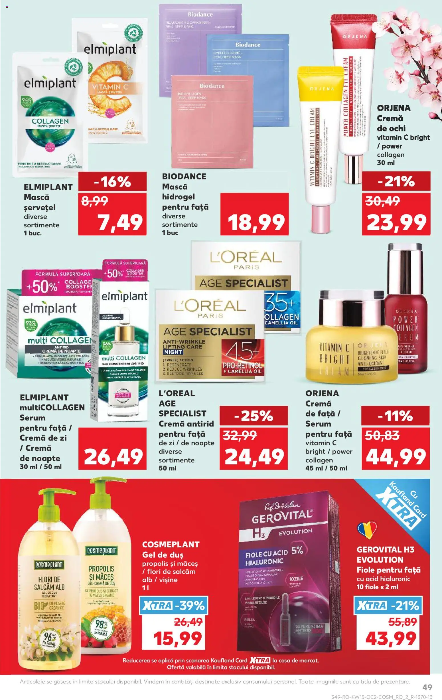 Noul catalog Kaufland – valabil de la 08.04.2026 | Pagină: 49 | Produse: Serum, Cremă de noapte, Duș, Cremă