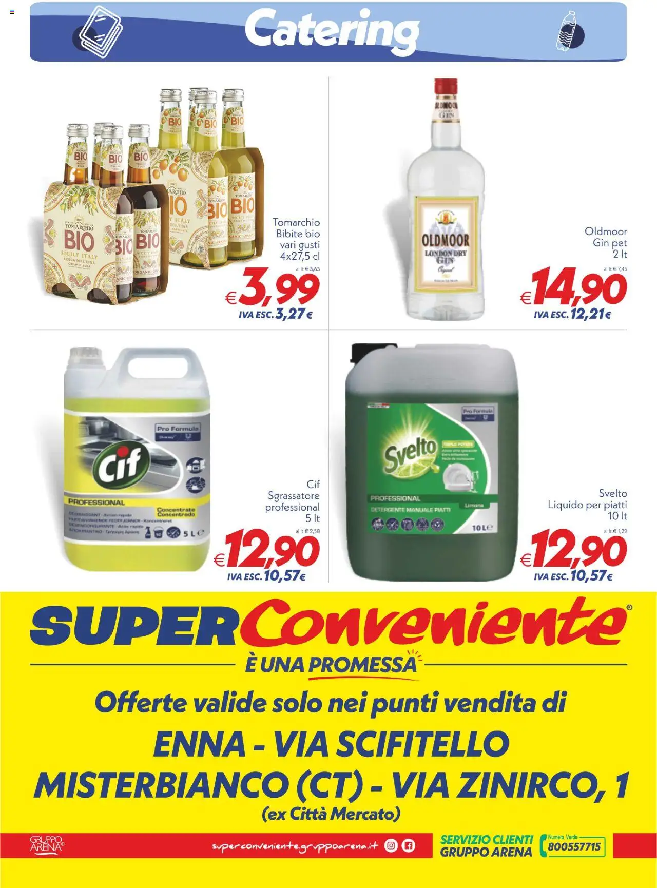 Volantino SuperConveniente del 03.10.2025 | Pagina: 4 | Prodotti: Detergente, Gin, Acqua, Bibite