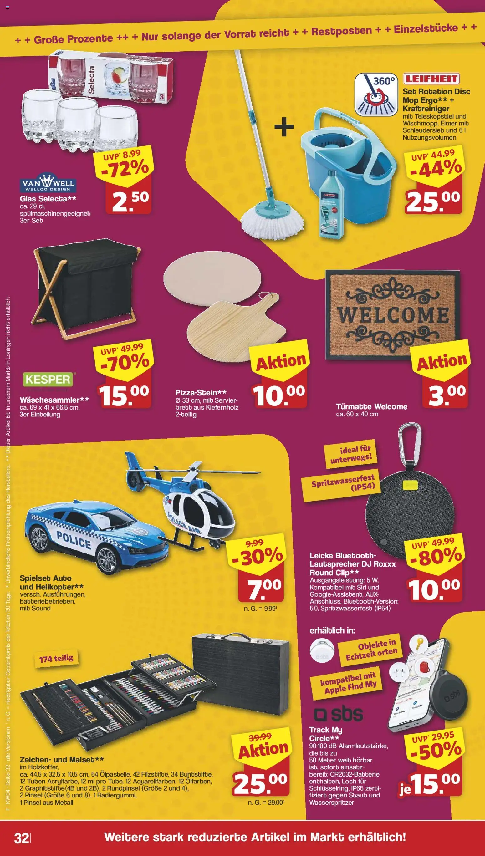 Famila Nordwest Prospekt 	 – gültig ab 19.01.2026 | Seite: 32 | Produkte: Lautsprecher, Pinsel, Apple