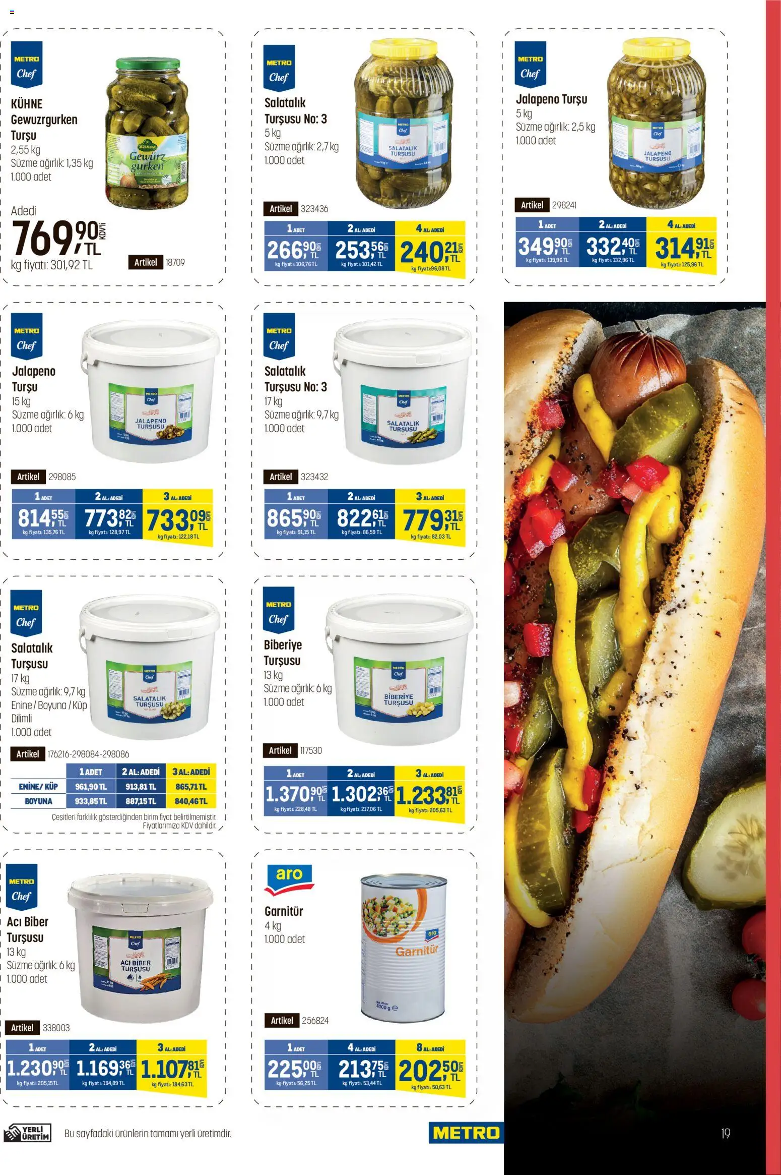 Metro - Fast Food Kataloğu - 22.04.2026 tarihinden itibaren geçerlidir | Sayfa: 19 | Ürünler: Salatalık, Biber, Acı biber, Ağırlık