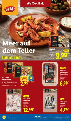 Lidl Prospekt ab 07.04.2026 gültig | Seite: 46 | Produkte: Garnelen, Tintenfisch, Meeresfrüchte
