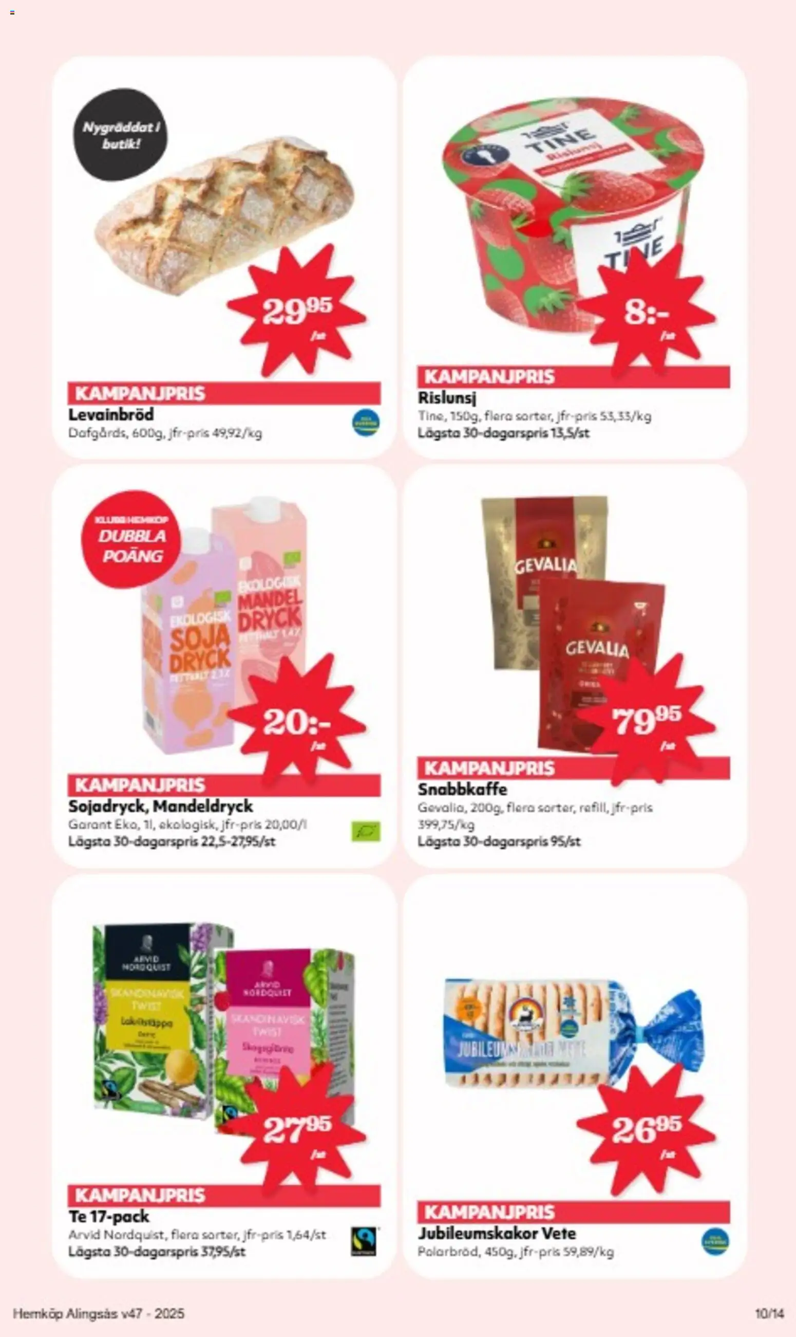 Hemköp reklamblad aktuell från 17.11.2025 | Sida: 10 | Produkter: Soja, Te