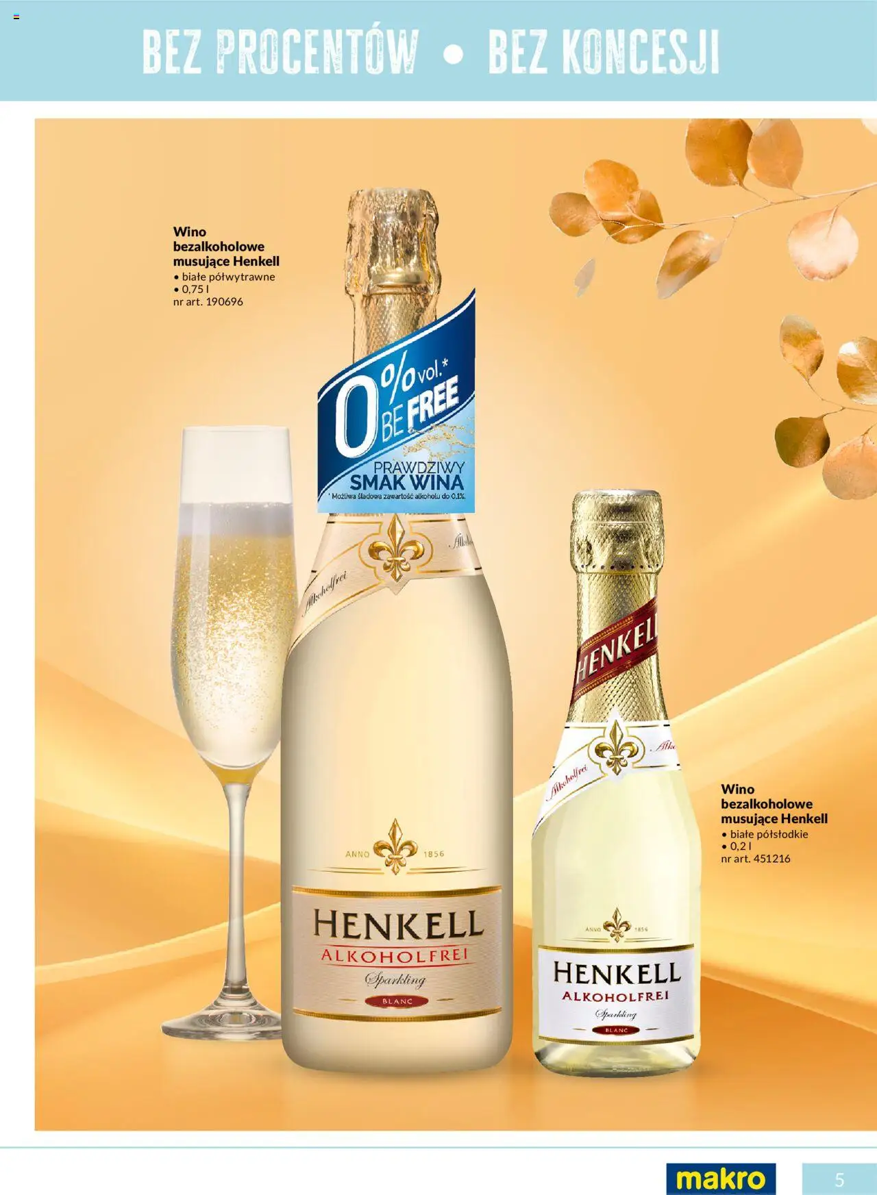 Makro Gazetka - Złap letni vibe w dostawie od 01.08.2025 | Strona: 5 | Produkty: Wino bezalkoholowe, Wino