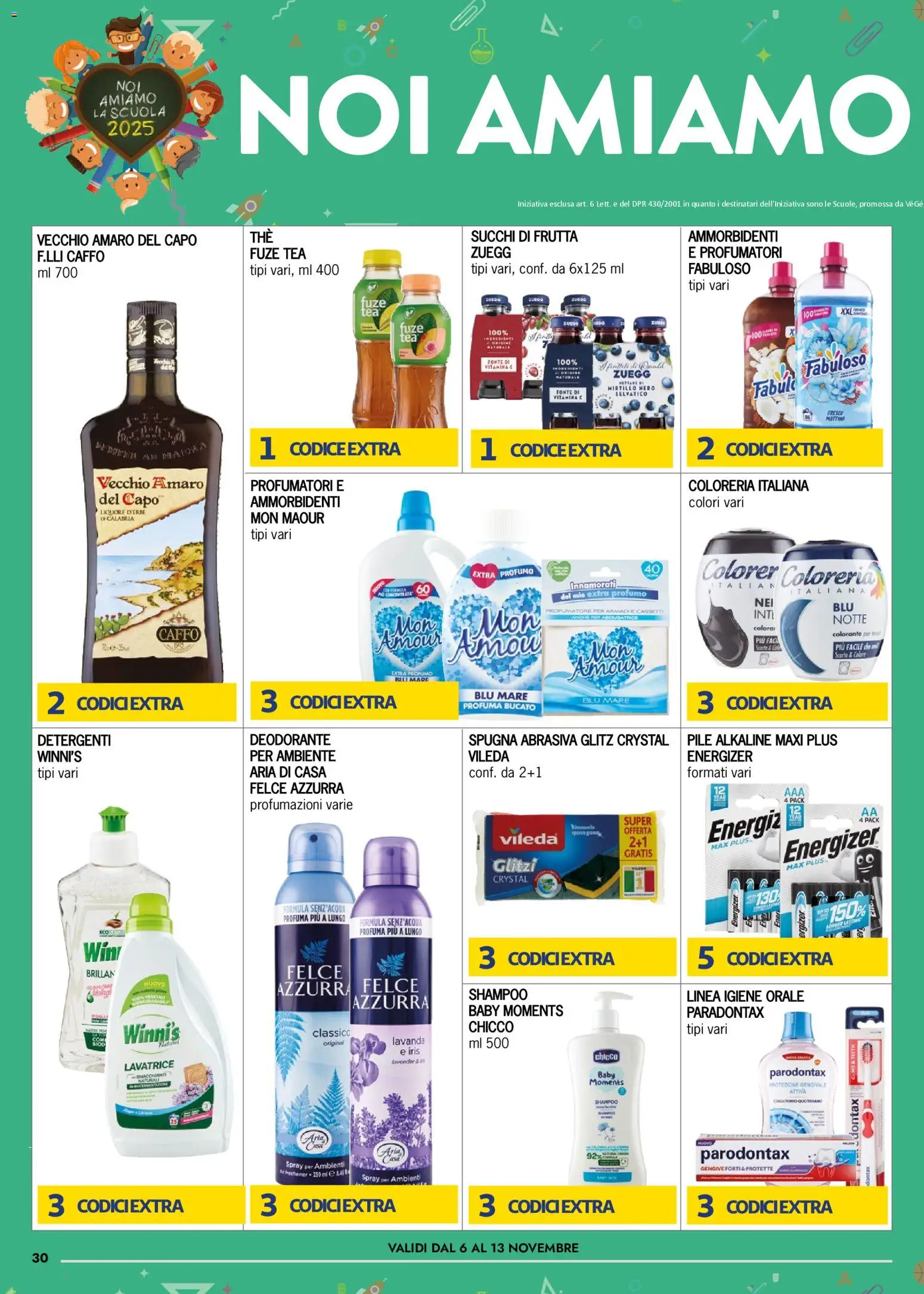 Volantino bennet del 06.11.2025 | Pagina: 30 | Prodotti: Deodorante, Collutorio, Profumo, Amaro