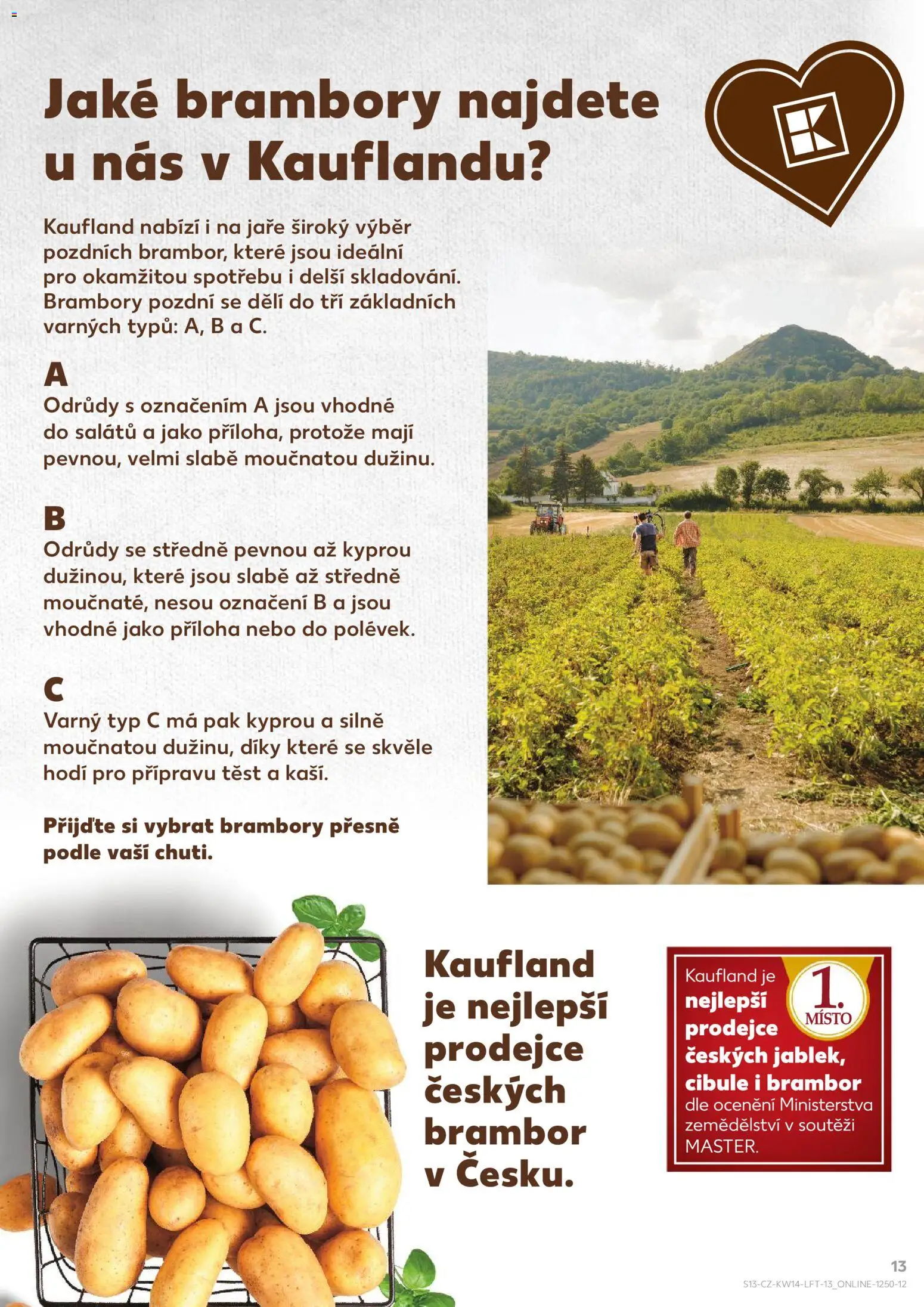 Kaufland - Kaufland leták od 01.04.2026 | Strana: 13 | Produkty: Test, Brambory, Cibule